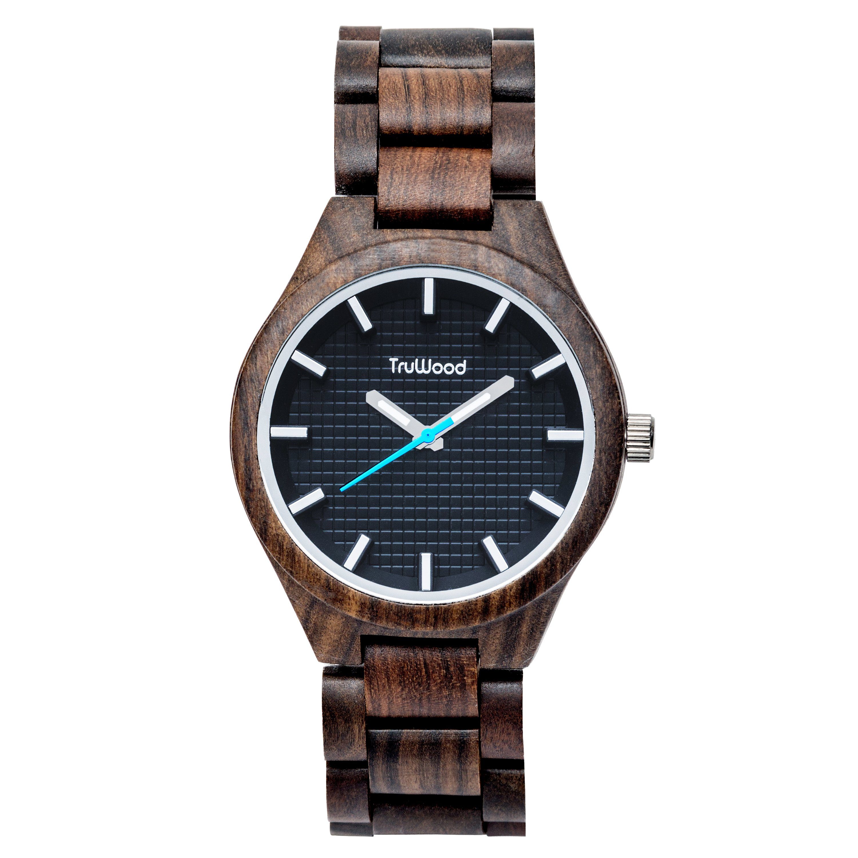 Truwood Capitan Wooden Watch for Men - Eco-Friendly Wooden Strap Analog Quartz Watch - Perfect for Casual, Business & Outdoor Activities