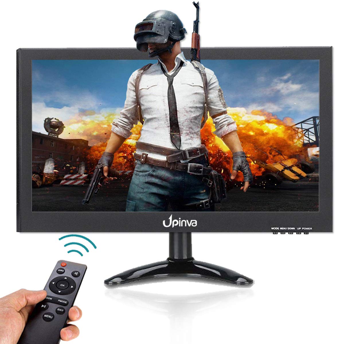 11.6 Inch Full HD 1920x1080 Portable CCTV Monitor with HDMI/BNC/VGA/AV/USB - Built-in Speakers, Metal Shell - Ideal for Security Surveillance, Home & Office Use