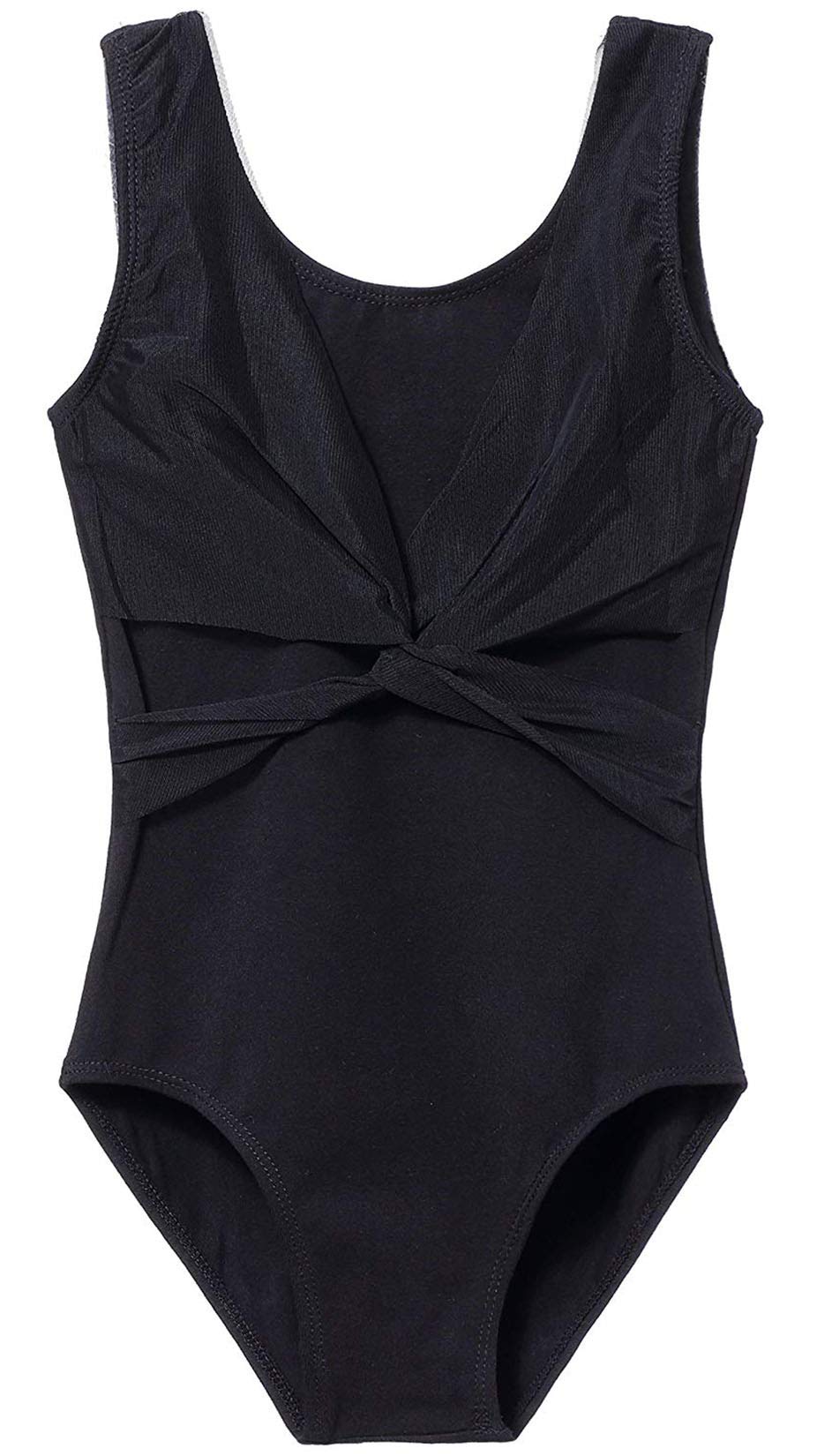 Girls Dance Leotard - Sleeveless Ballet Gymnastics Top with Mesh Cross Front Design | Perfect for Ballet Class, Gymnastics Practice & Dance Performances