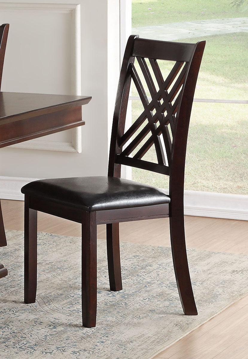 Acme Furniture Katrien Side Chairs Set of 2 - Black & Espresso Modern Dining Chairs 71857 | Perfect for Kitchen, Dining Room & Small Spaces