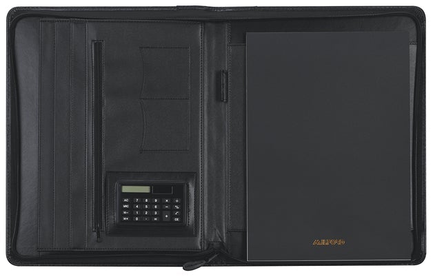 A4 Zippered Binder with 4 Rings - Premium PU Leather Notebook Organizer for School, Office & Business Documents | Perfect for Students, Professionals & Filing