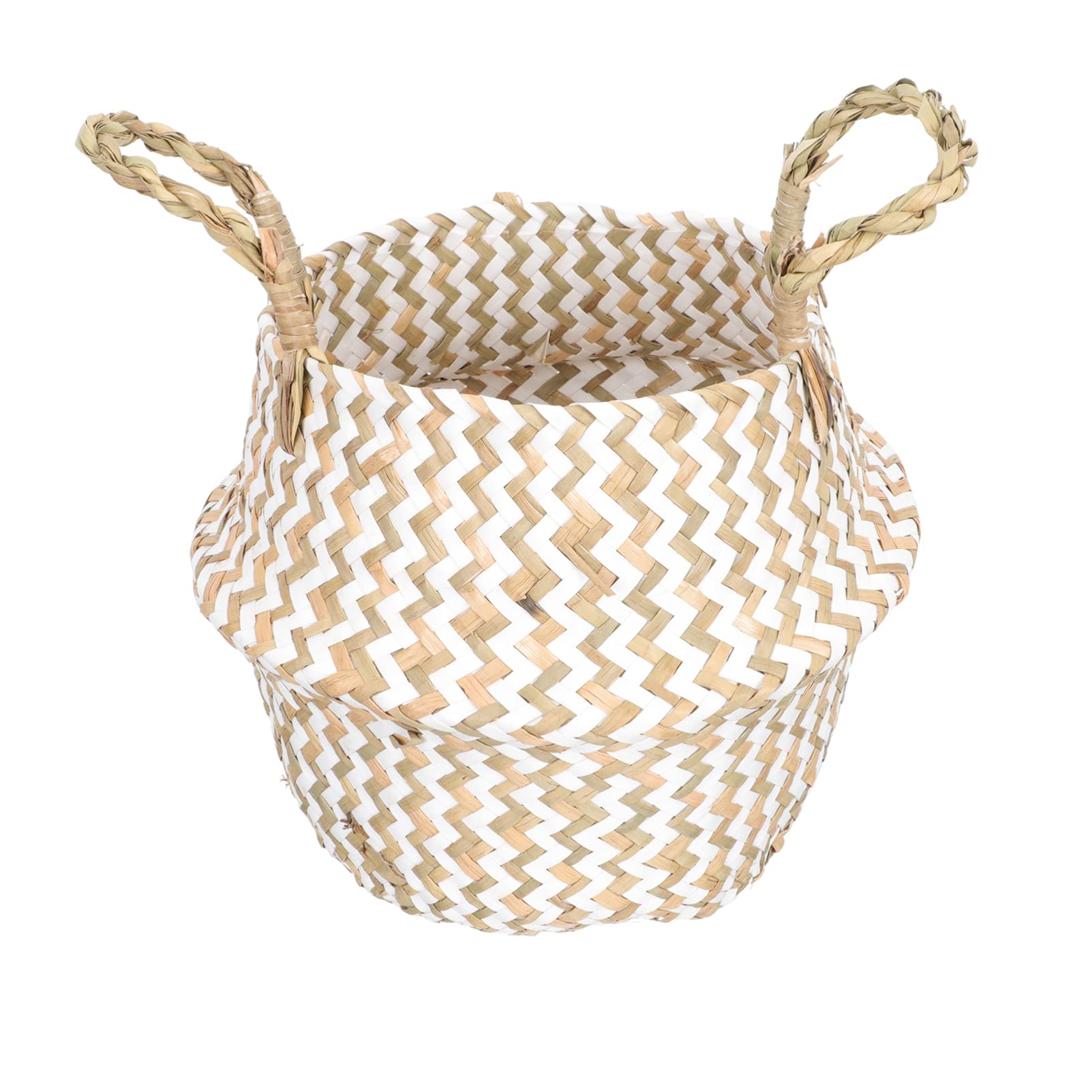 Handwoven Rattan Flower Basket Planter - Natural Woven Storage Container for Floral Arrangements, Home & Garden Decor - Perfect for Tabletop, Shelf, or Patio Display