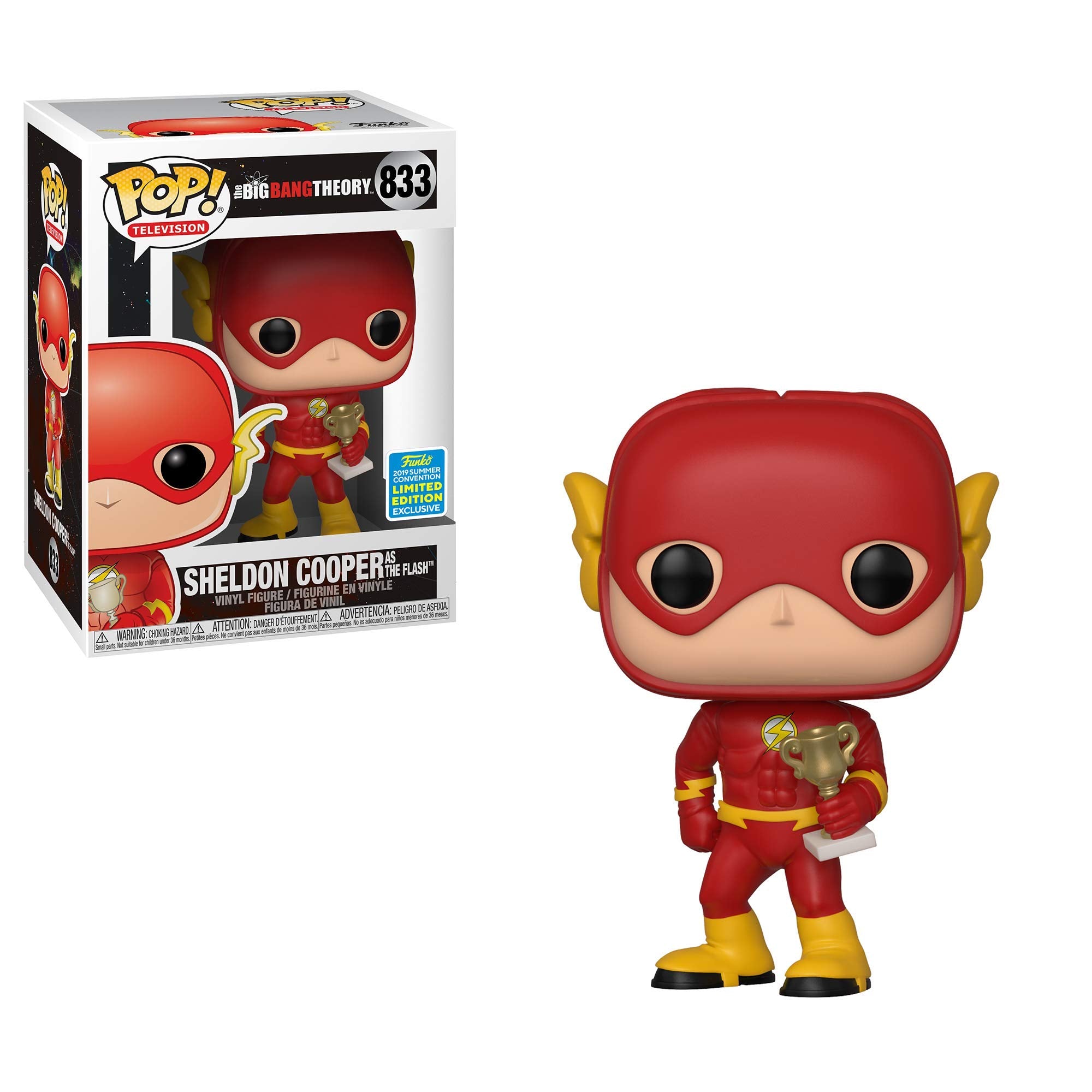 The Flash Sheldon Cooper Pop Vinyl Figure #833 - Big Bang Theory Collectible for Fans, Display & Home Decor