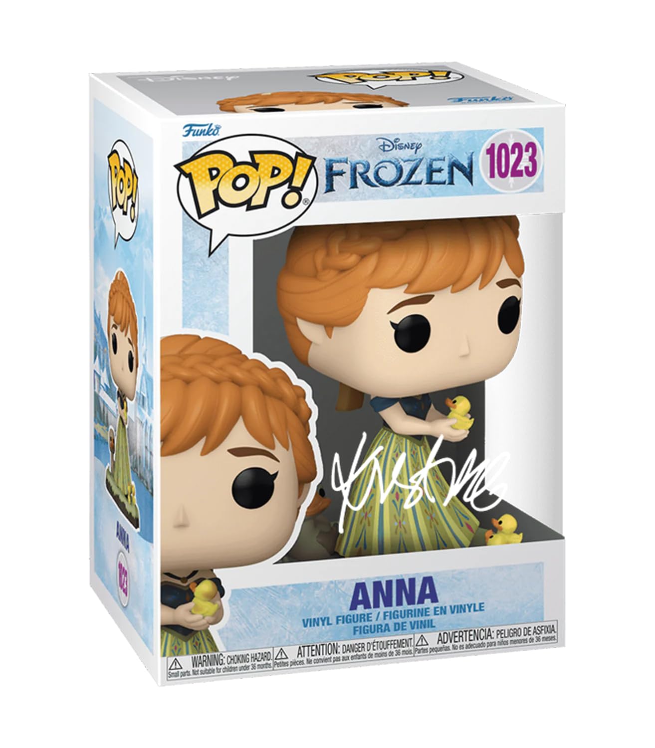 Kristen Bell as Anna #1023 Disney Frozen Funko POP! Vinyl Figure - Signed Reprint with Protector Case - Collectible Movie Merchandise for Disney Fans and Pop Culture Enthusiasts - Perfect for Display, Gifts, and Home Decor