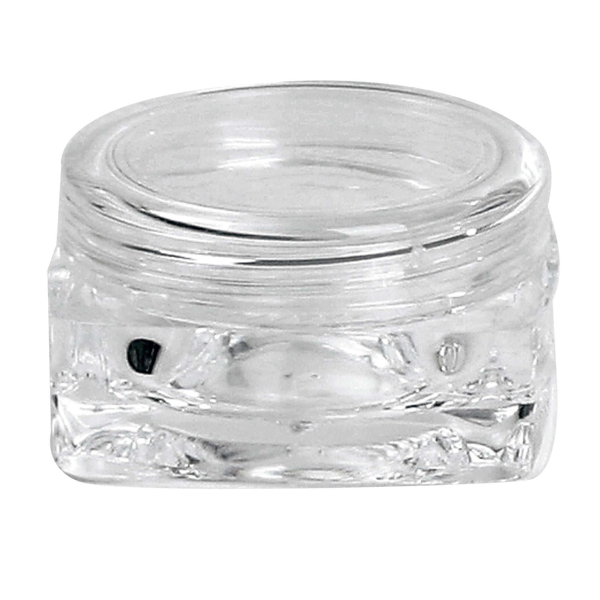 Clear Square Amenity Jars with Lids - 0.3 oz Mini Containers (10-Pack) - Perfect for Hotels, Travel Toiletries, and Sample Storage