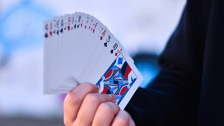 Premium WH Classic Blue Playing Cards - Poker Size, Standard Index, Durable for Casino & Card Games - Perfect for Poker, Blackjack, Solitaire & Magic Tricks