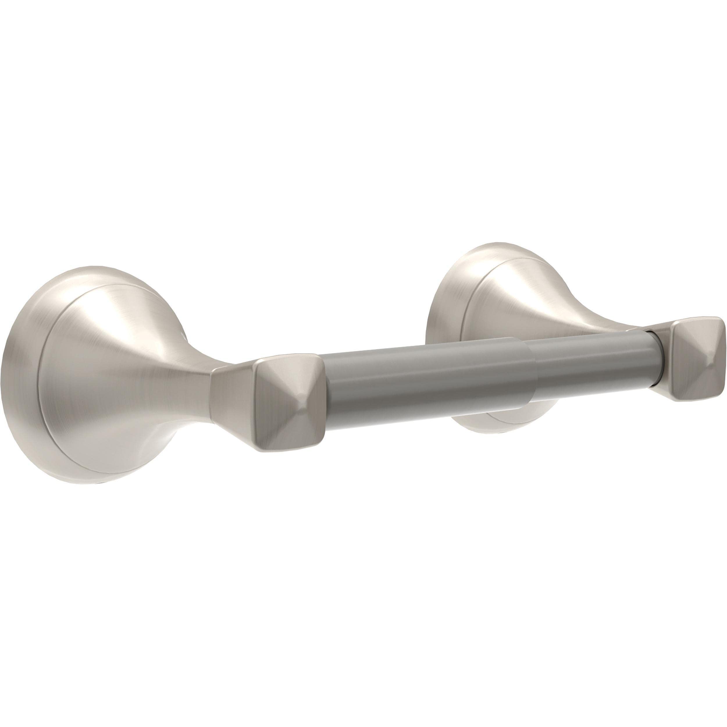 Delta ESA50-DN Brushed Nickel Spring Loaded Toilet Paper Holder with SpotShield Finish - Durable Bathroom Tissue Roll Dispenser for Home, Hotel & Office Use