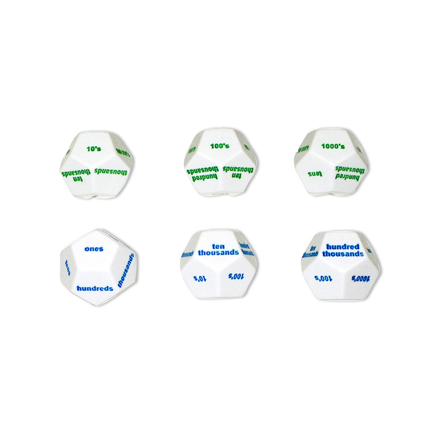 Koplow Games KOP13212 Educational Place Value Dice - Perfect for Classroom Math Activities & Homeschool Learning