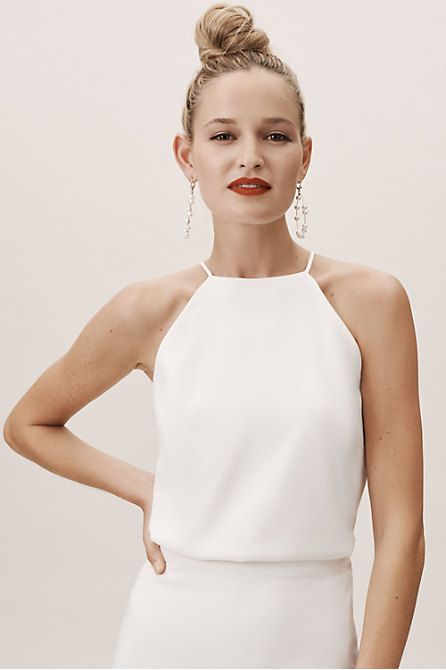 BHLDN Amy Kuschel Hayley Top - Elegant Lace Bridal Blouse for Wedding & Special Occasions | Perfect for Bridal Shower, Engagement Photos & Romantic Dates