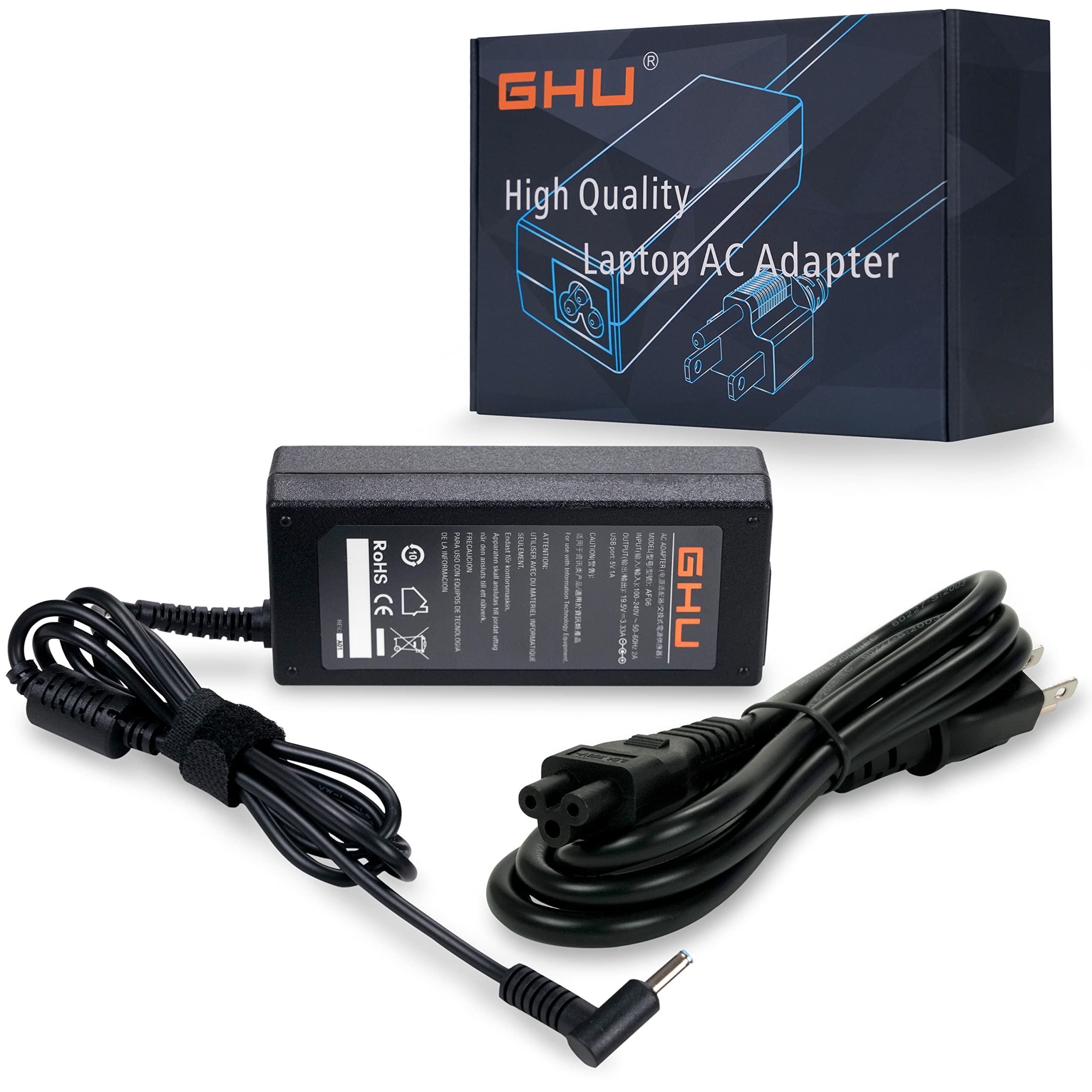 65W x360 Laptop Charger for HP Spectre x360, Pavilion x360, Chromebook x360 - UL Certified (Compatible with HP 45W & 741727-001 Models) - Perfect for Home, Office & Travel Charging