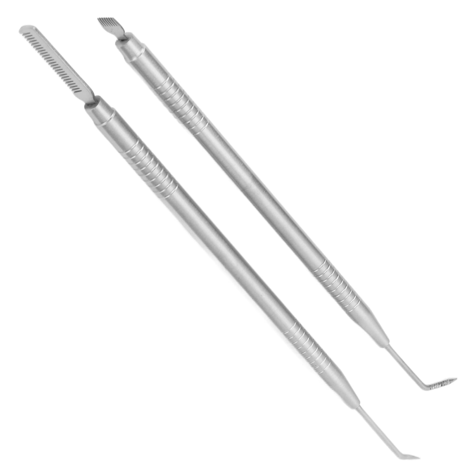 EXCLUZO Professional Eyelash Lift Perm Tool - 2 in 1 Anti-Slip Lash Lift & Separation Kit (2pcs, Silver) for Salon & Home Use - Perfect for Lash Extensions & Natural Curling
