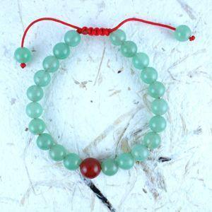 Aventurine and Carnelian Beaded Bracelet - Handmade Gemstone Mala for Meditation, Yoga & Spiritual Healing | Unisex Healing Crystal Jewelry Gift