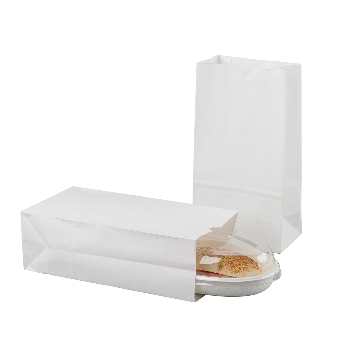 Premium White Paper Bags 6 lb Capacity - 6