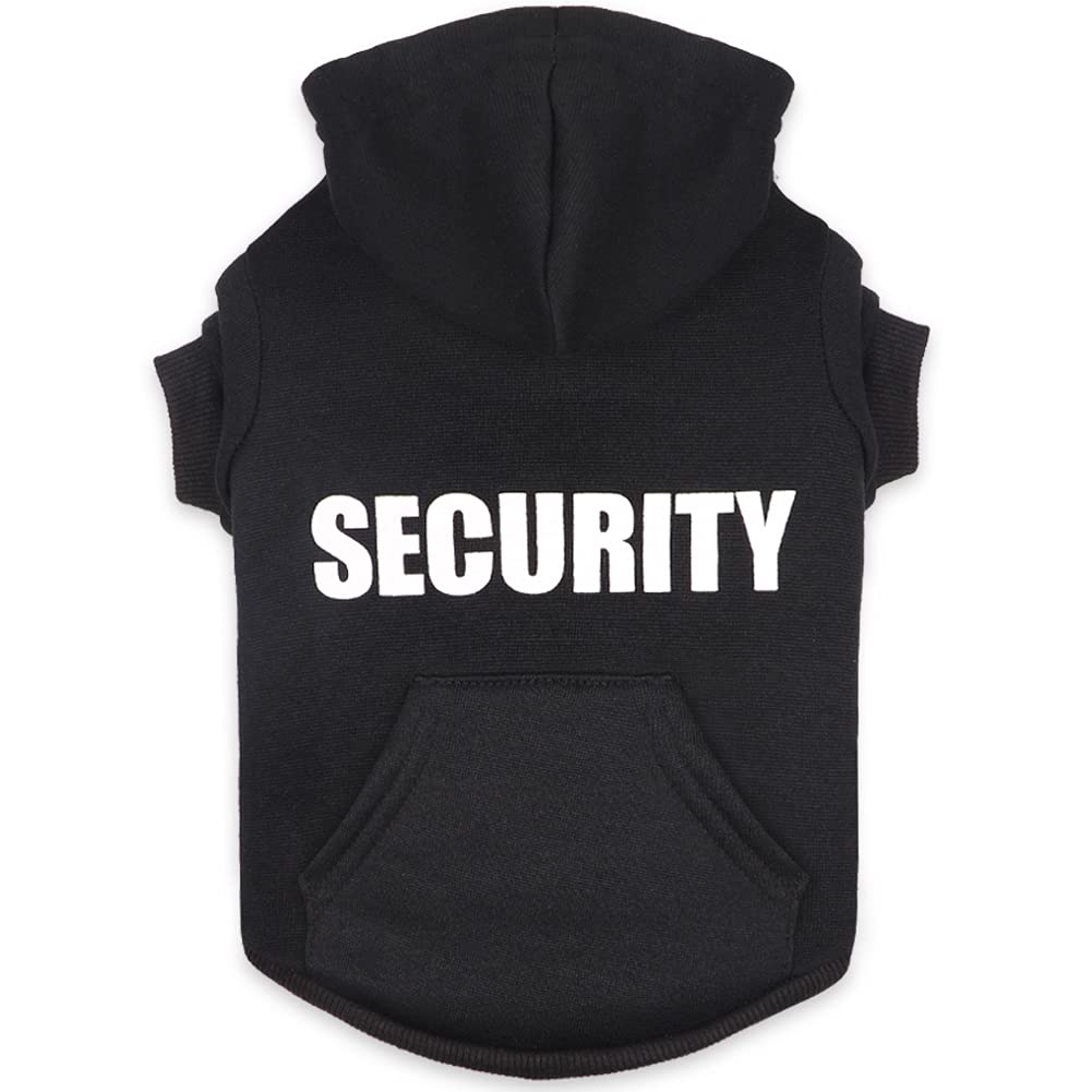 Soft Brushed Fleece Dog Hoodie Sweater with Pocket - Warm & Cozy Dog Clothes for Medium Dogs (M), Black | Perfect for Winter Walks & Outdoor Adventures