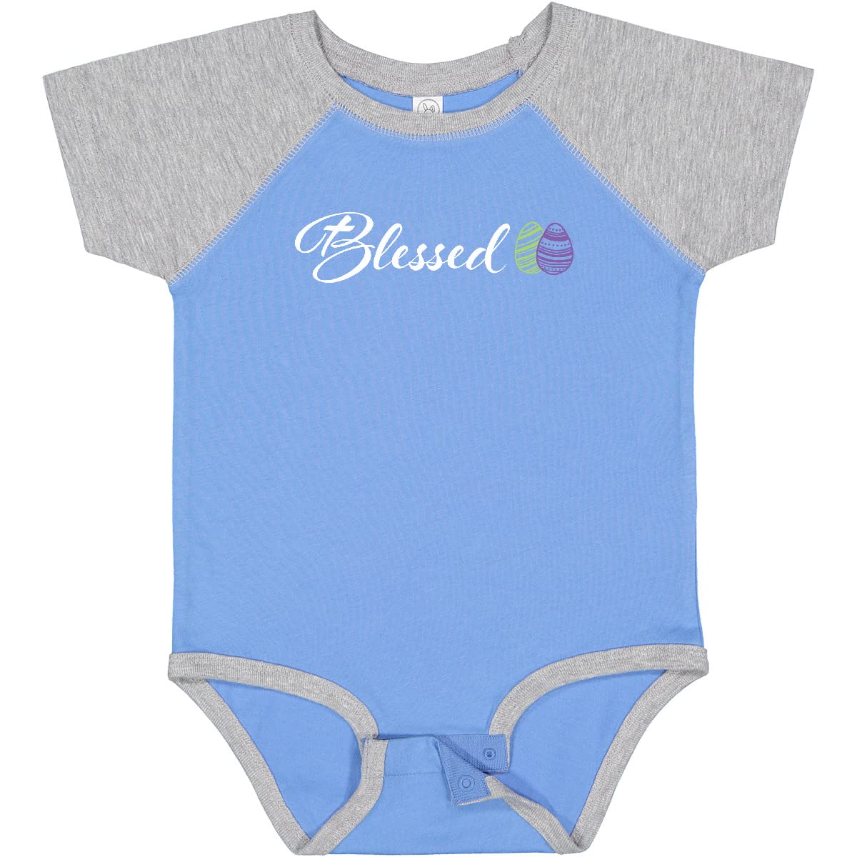 Inktastic Easter Blessed with Green and Purple Eggs Baby Bodysuit - Cute Easter Outfit for Infants & Toddlers - Perfect for Easter Photos, Family Gatherings & Holiday Celebrations