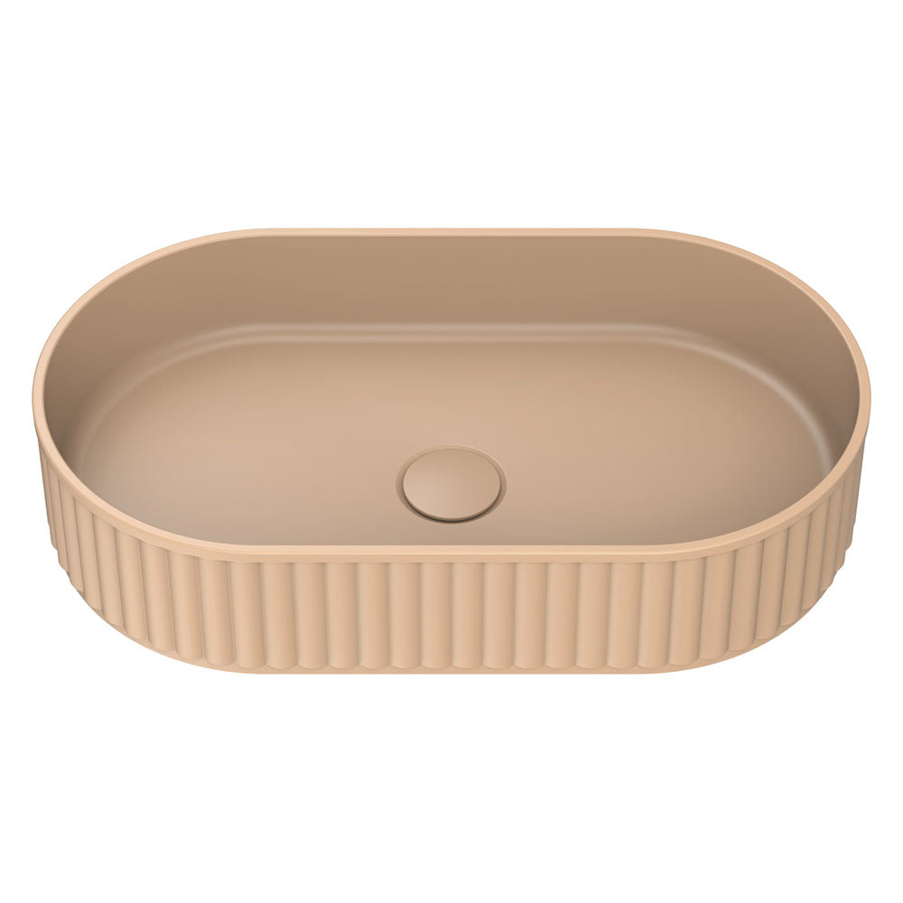 Fienza CSB804D Minka Pill Solid Surface Above Counter Bathroom Sink, Dusk Finish - Modern Vanity Basin for Powder Room, Guest Bath, or Master Suite