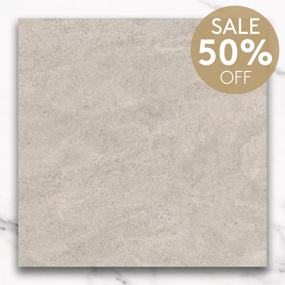 Concerta Light Grey 900x900mm Limestone Look Lappato Porcelain Tile - Premium Flooring for Living Room, Kitchen & Bathroom Renovation