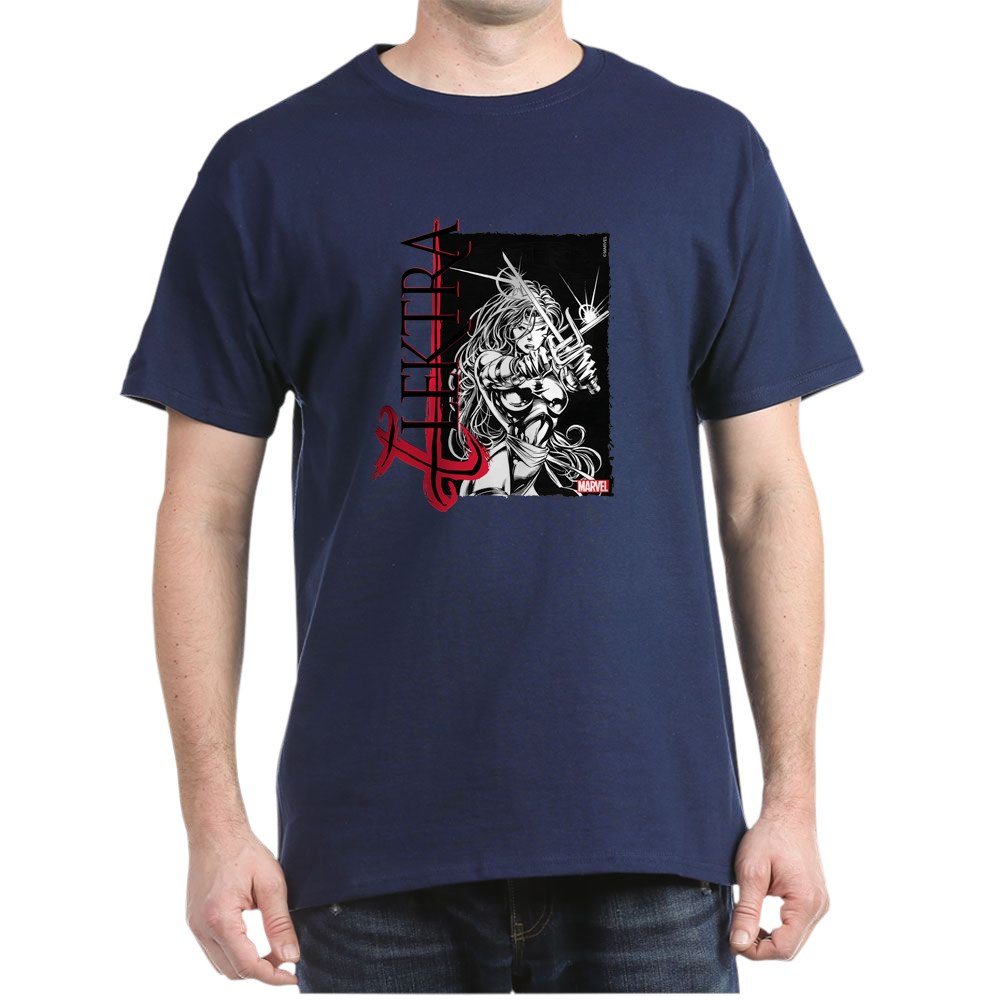 Elektra Black & White Graphic T-Shirt - Dark Tee for Marvel Fans | Perfect for Cosplay, Casual Wear & Superhero Themed Events