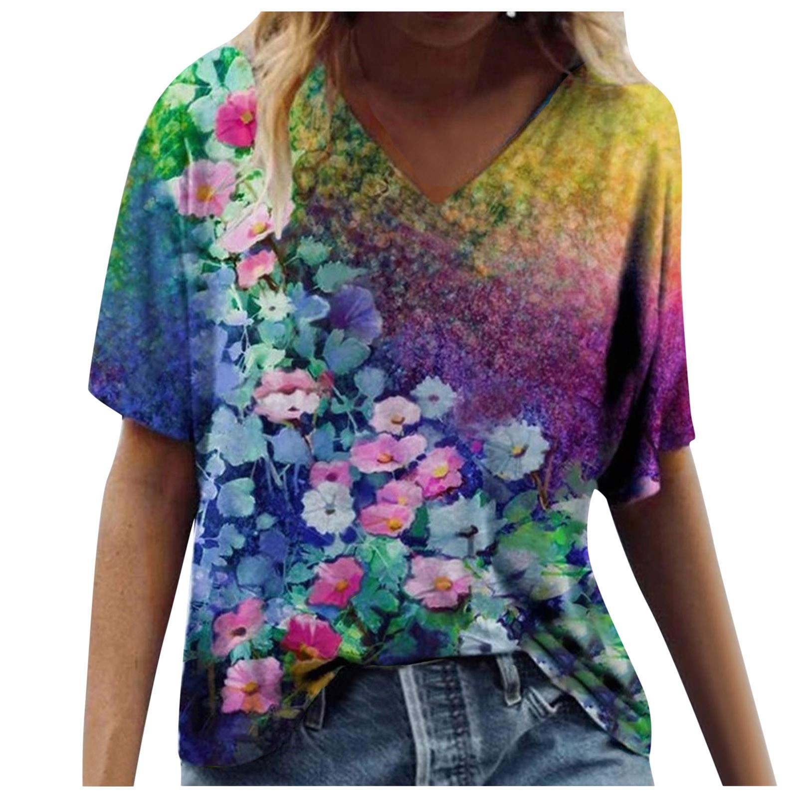 Women's Casual Summer Tops - Loose Fit Tunic Henley Shirts for Beach, Fitness & Everyday Wear | Breathable Comfort Blouses for Outdoor Activities & Relaxation