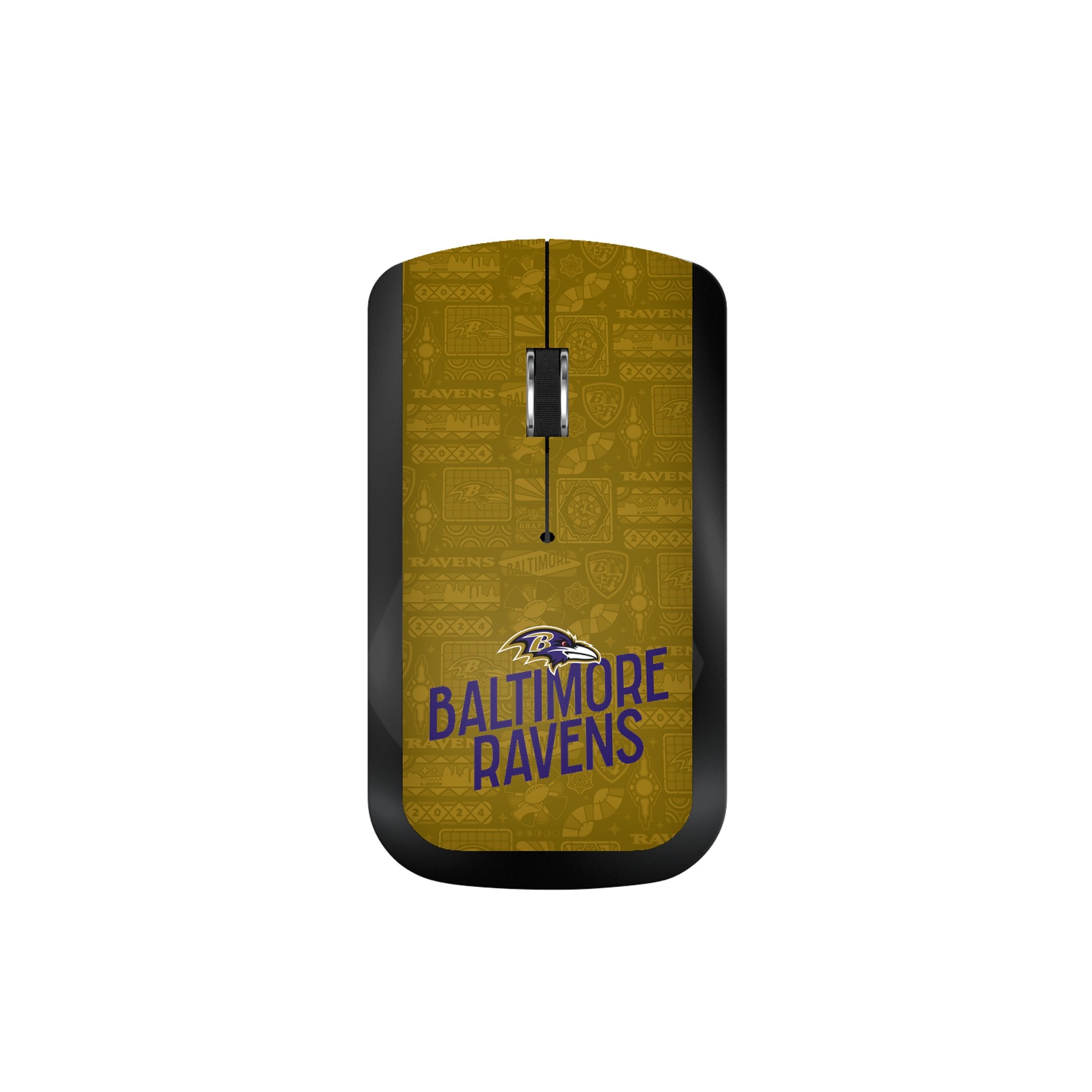 Baltimore Ravens 2024 Illustrated Limited Edition Wireless Mouse - NFL Team Logo Gaming Mouse for PC & Mac - Perfect for Football Fans, Office Work & Gaming Setup