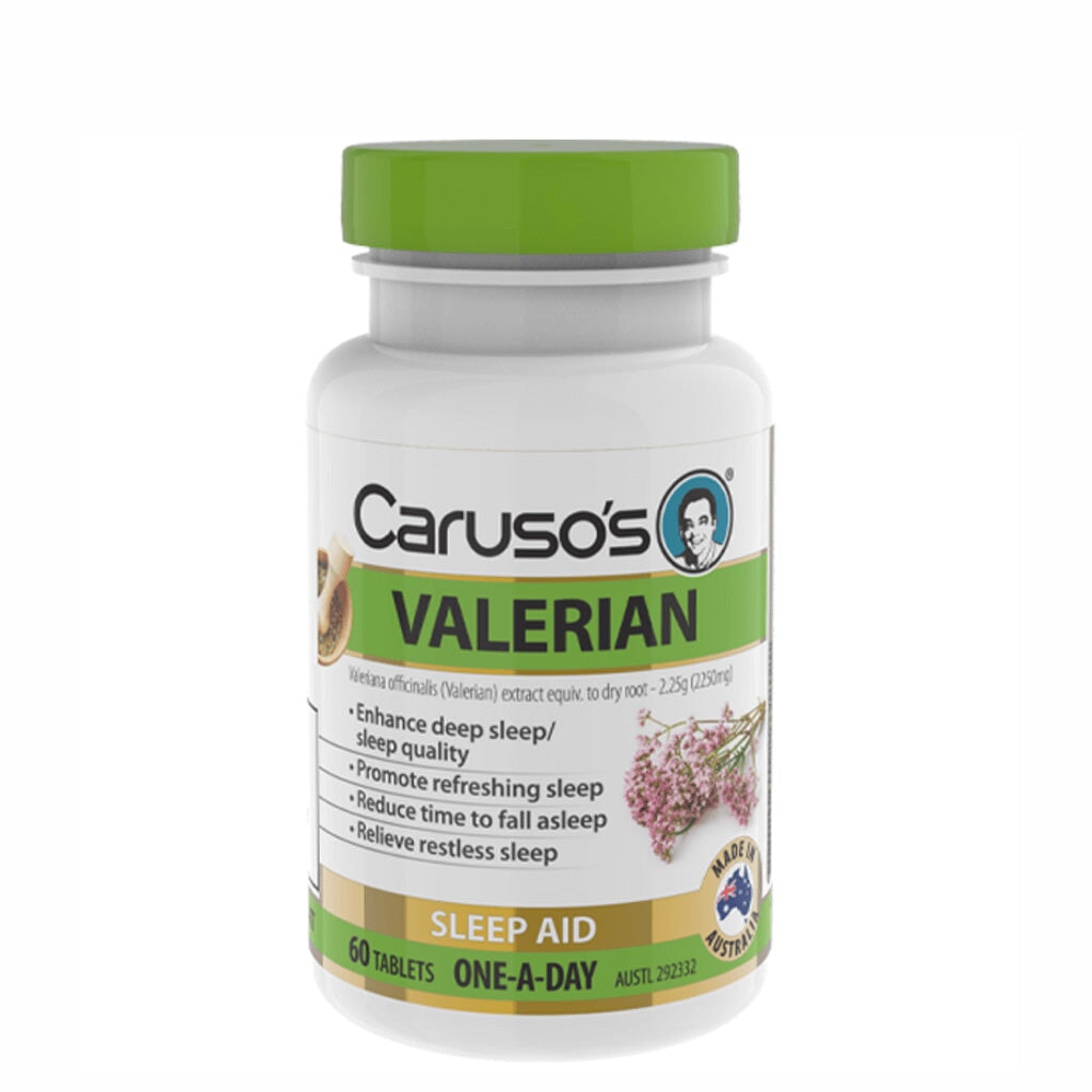 Caruso's Valerian One A Day - Natural Sleep Aid & Stress Relief Supplement - Perfect for Nighttime Relaxation & Better Sleep