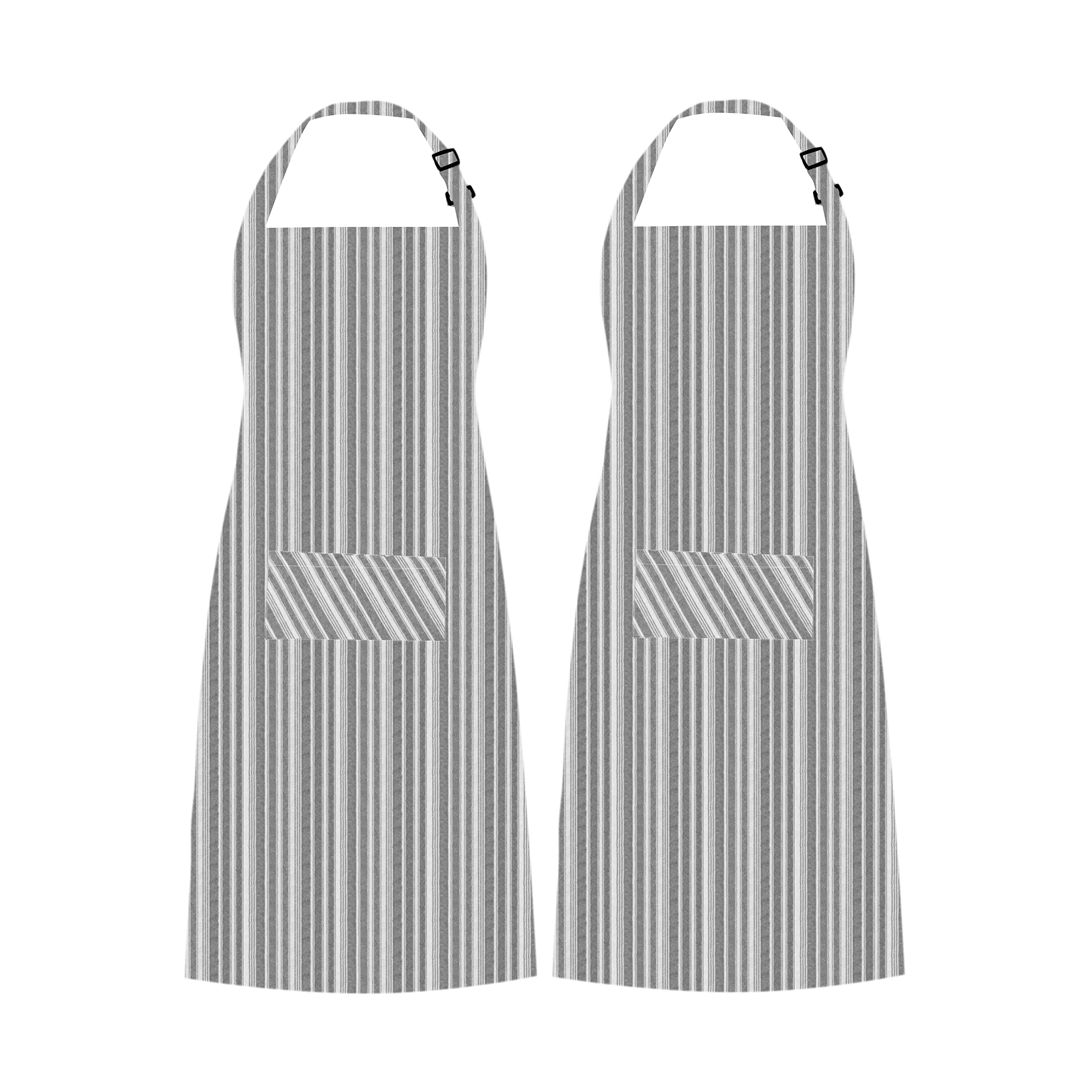 Premium WHITEWRAP Bib Aprons with 2 Pockets - Heavy Duty Kitchen Apron for Cooking, Chef, Restaurant & BBQ - Ideal for Home Chefs, Professional Cooks & Food Service Workers