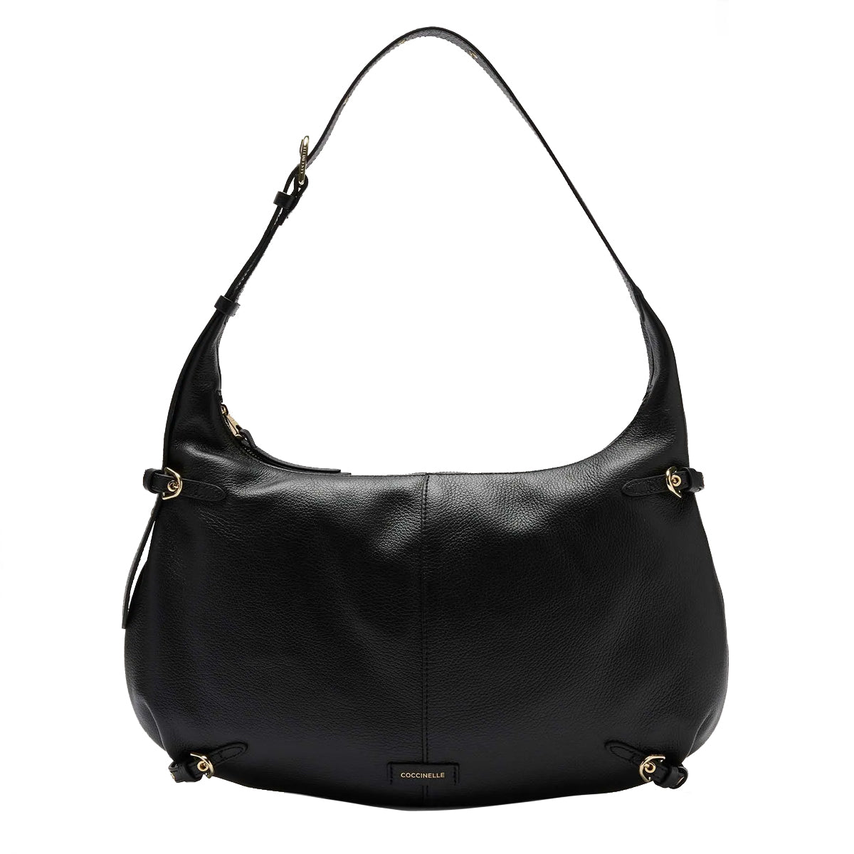 Coccinelle Abigail Large Noir Shoulder Bag for Women - Stylish Leather Handbag with Adjustable Strap, Perfect for Work, Travel & Everyday Use