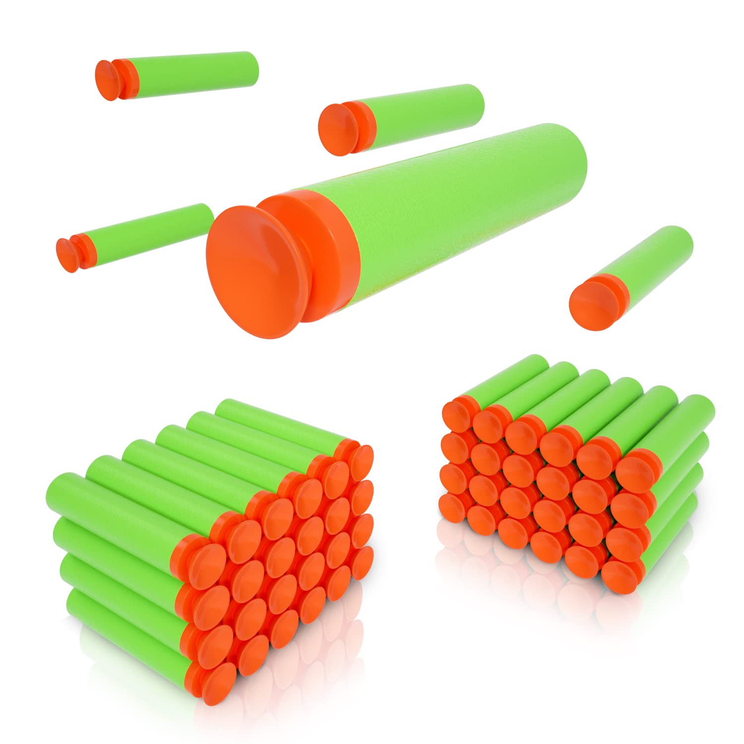 TORMEN Refill Standard Darts - 100 Pack Foam Darts Compatible with Nerf Elite Series Blasters & Toy Guns for Kids Outdoor Play, Target Practice & Nerf Battles