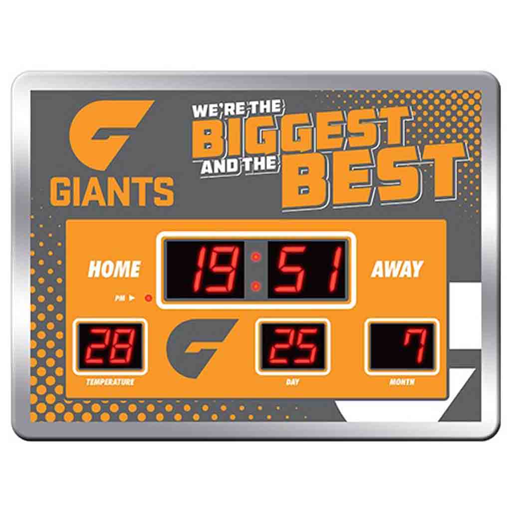 GWS Giants LED Scoreboard Clock - Digital Display with Timer for Sports Games, Events, and Home Decor - Perfect for Football, Basketball, and Party Scorekeeping