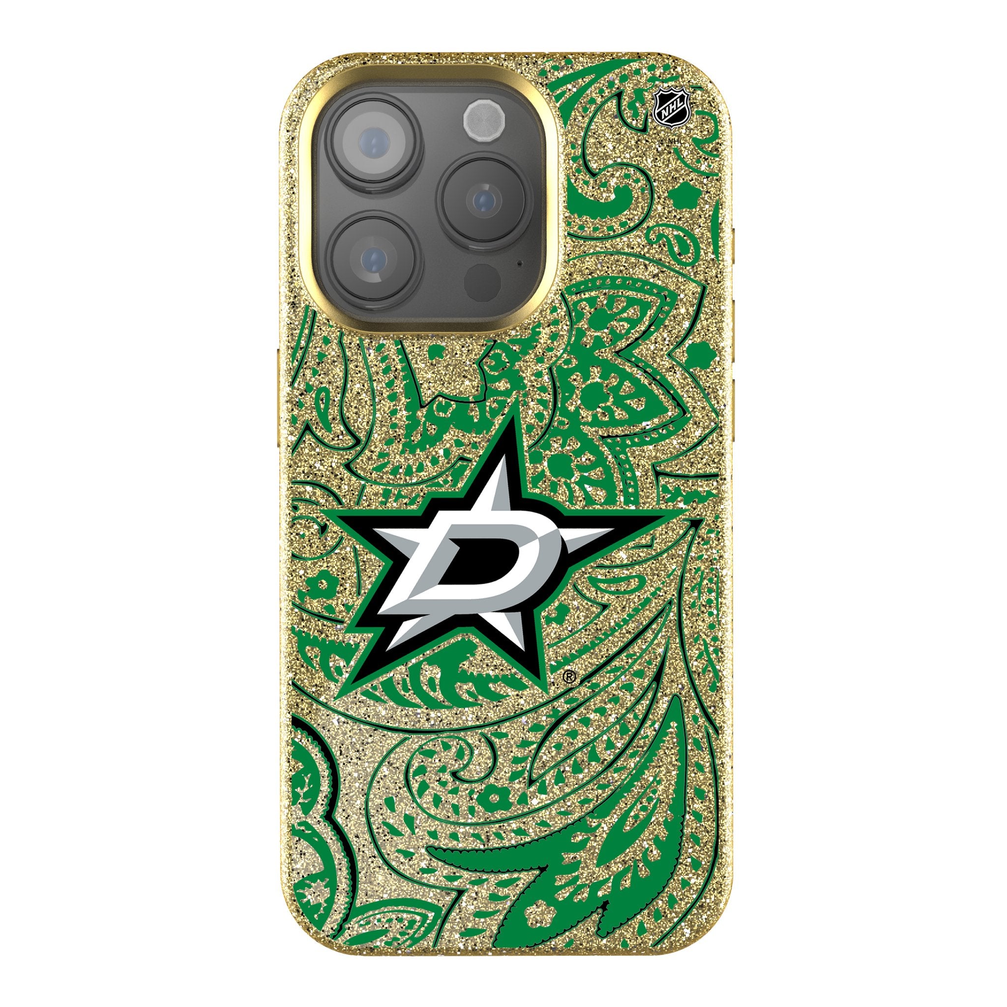 Dallas Stars Paisley Bling Rhinestone Phone Case for iPhone & Samsung - Stylish Protective Cover for Hockey Fans, Game Day & Everyday Use