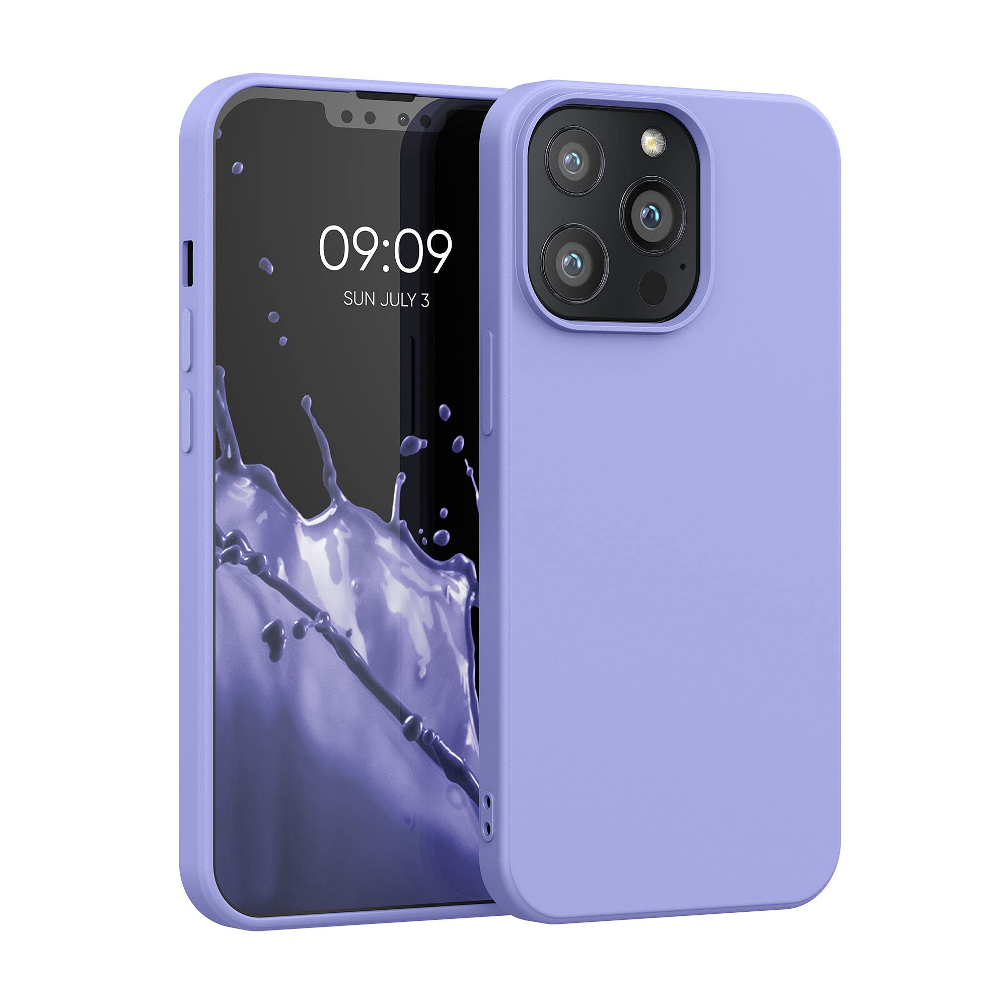 kwmobile Soft TPU Slim Protective Case for Apple iPhone 13 Pro - Light Lavender - Shockproof & Scratch Resistant Cover for Everyday Use, Work & Travel