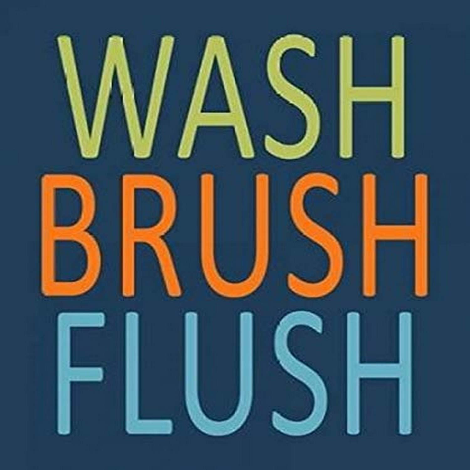 Tamara Robinson Fish Wash Brush Flush Poster Print - 24x24 Inch Wall Art for Kitchen, Bathroom & Coastal Home Decor