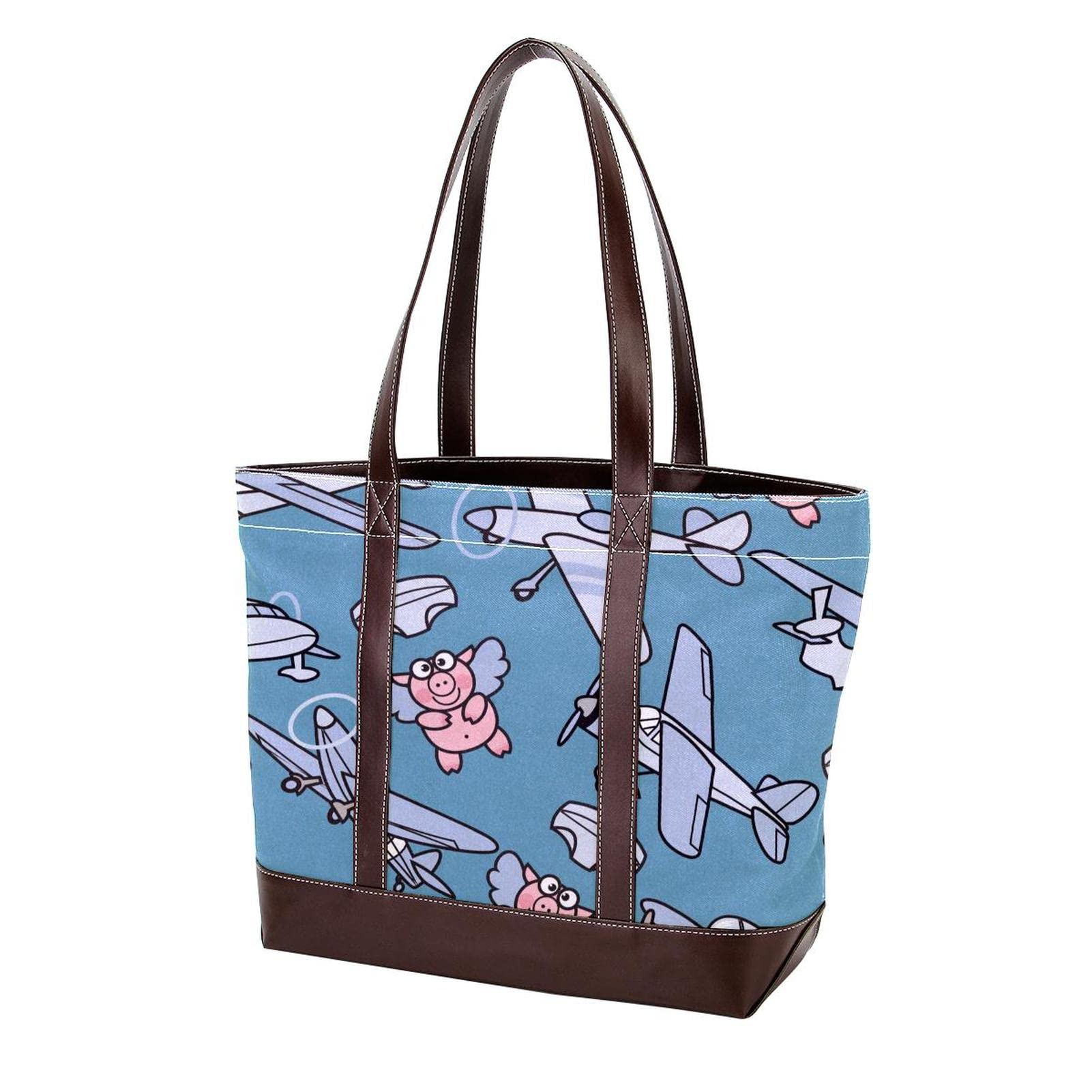 Stylish Stained Glass Cat Tote Bag - Large Leather & Canvas Shoulder Bag for Women - Perfect for Work, Travel & Shopping