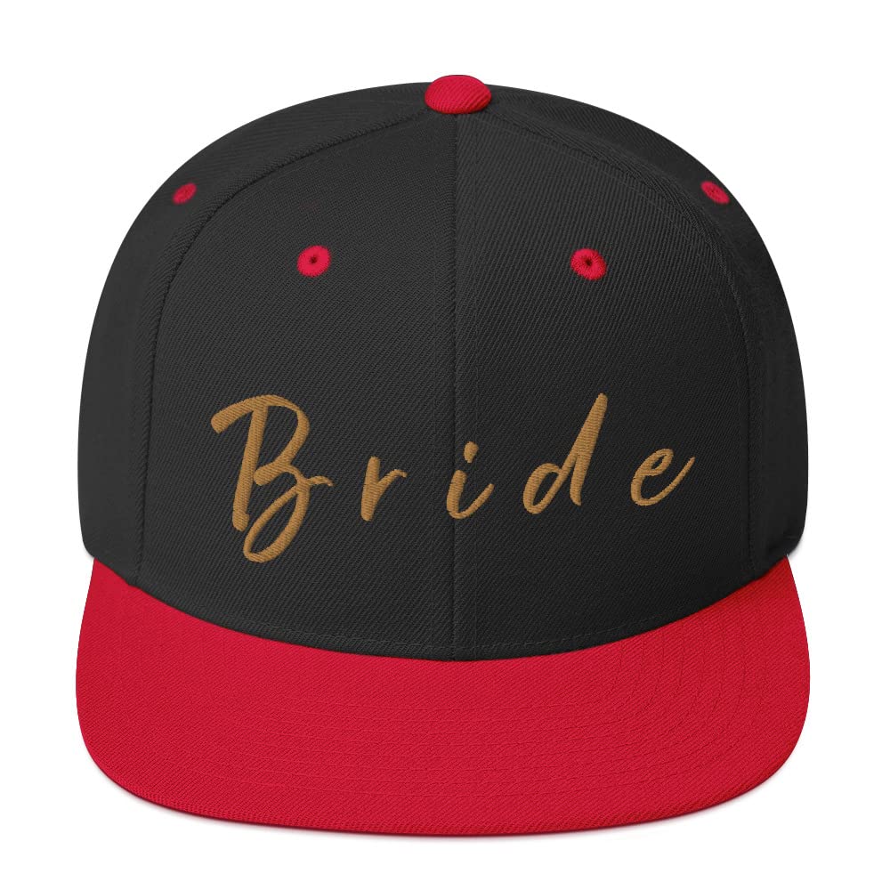 Bride Embroidered Snapback Hat - Bachelorette Party & Wedding Accessories for Bride to Be - Perfect for Bridal Showers, Wedding Day & Bridal Party Gifts