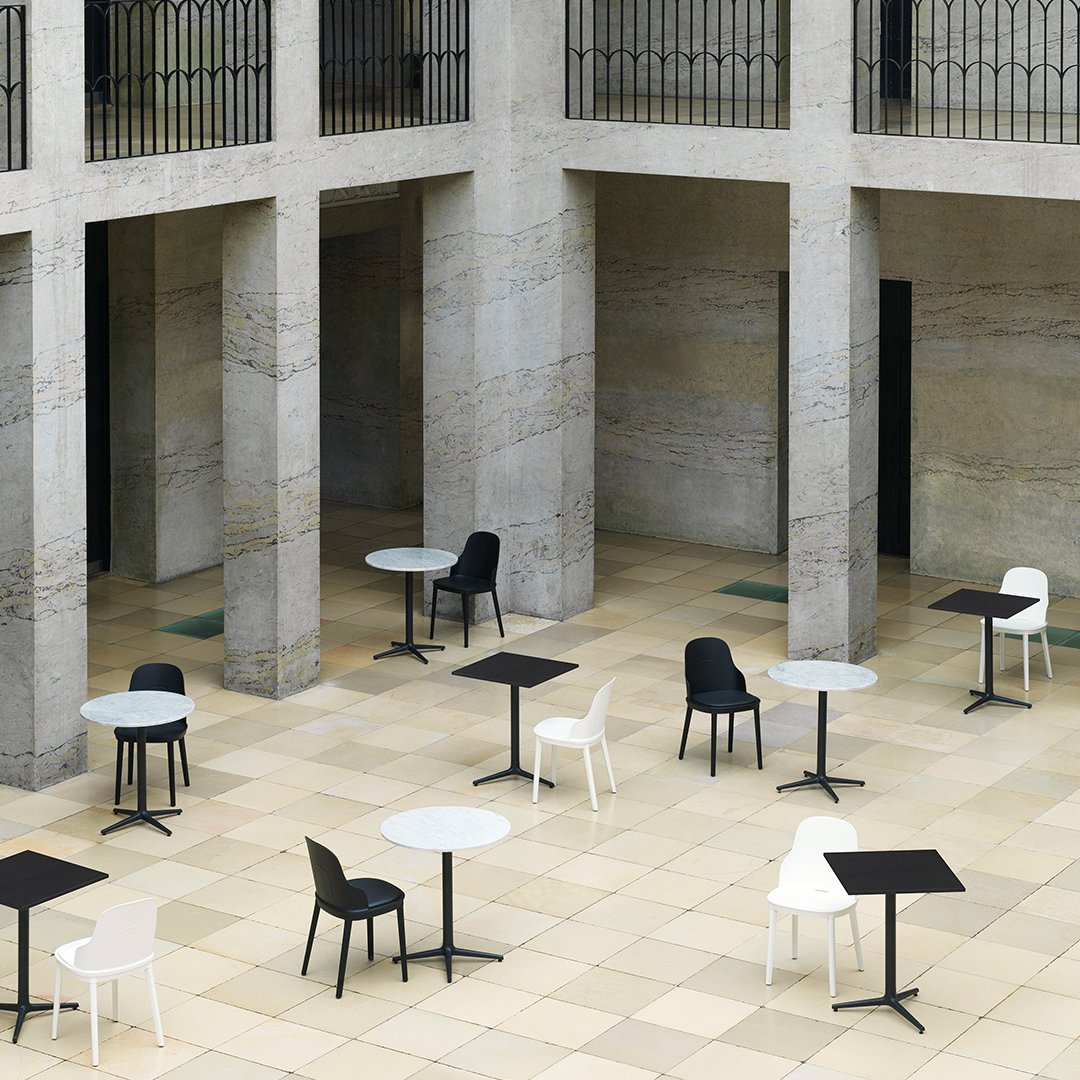Allez Round Outdoor Cafe Table with 3 Legs - Durable Patio Bistro Set for Garden, Balcony & Restaurant Dining