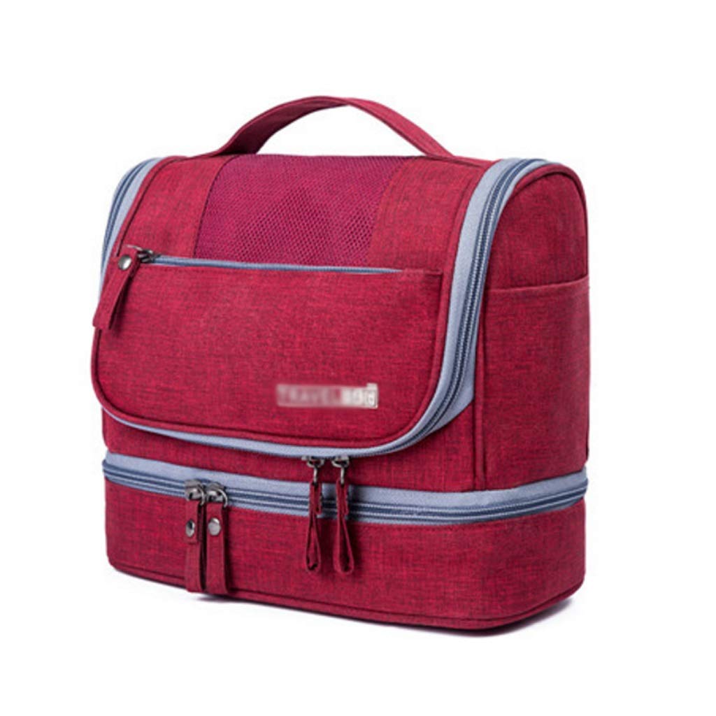 Waterproof Hanging Toiletry Bag for Men & Women - Oxford Travel Organizer Cosmetic Makeup Case with Hook - Perfect for Travel, Gym, Camping & Daily Use (Color: E)