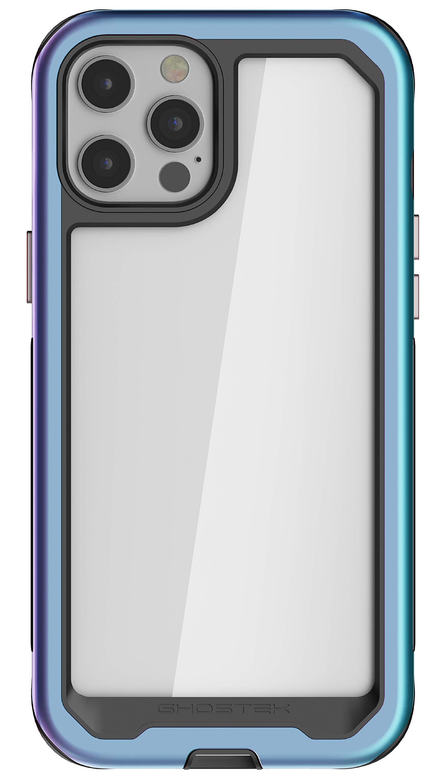 Ghostek Atomic Slim iPhone 12 Pro Max Case - Military Grade Aluminum Alloy Protective Bumper | Ultra Lightweight & Durable 5G Phone Cover (6.7 Inch, Prismatic) | Perfect for Outdoor Adventures & Daily Protection