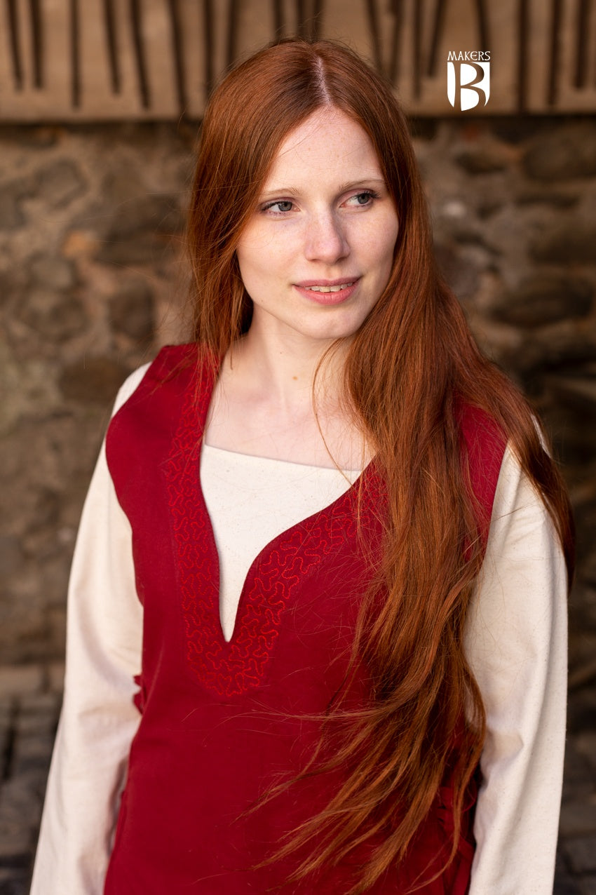 Elegant Red Lannion Dress for Women - Perfect for Parties, Weddings & Special Occasions