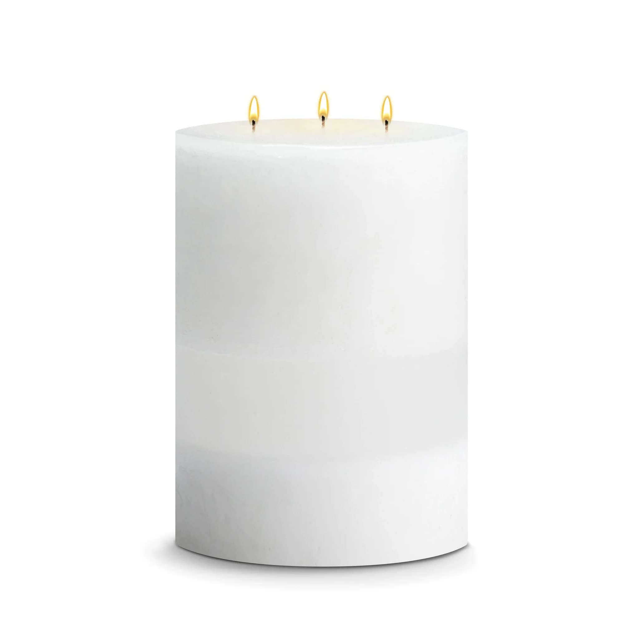 White Tea & Ginger Root Elliptical Pillar Candles - Aromatherapy for Relaxation, Meditation & Home Decor