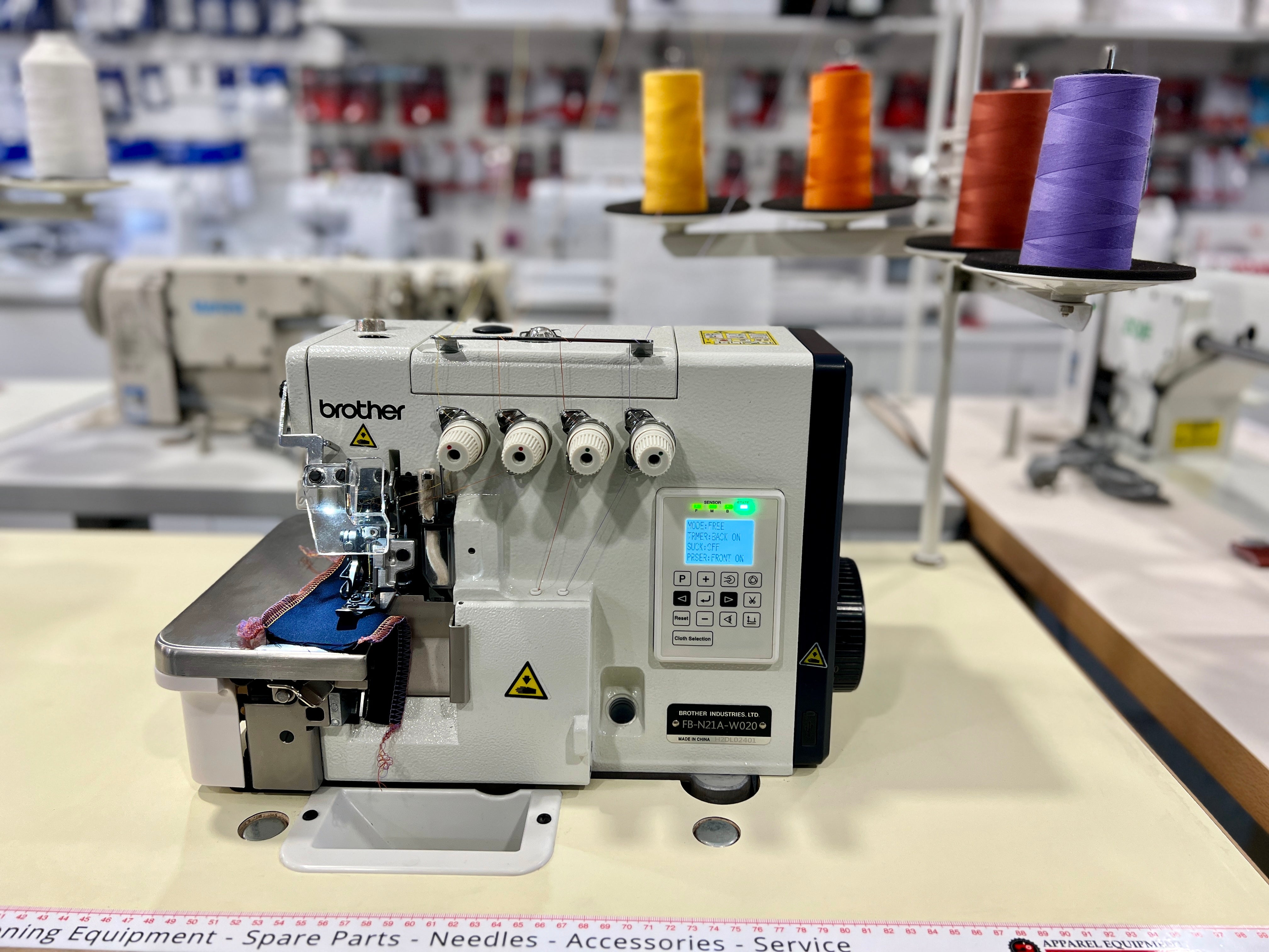 Brother FBN21A Industrial Overlock Sewing Machine - Heavy Duty 4-Thread Serger for Professional Garment Construction | Perfect for Tailoring, Upholstery & Fabric Edging
