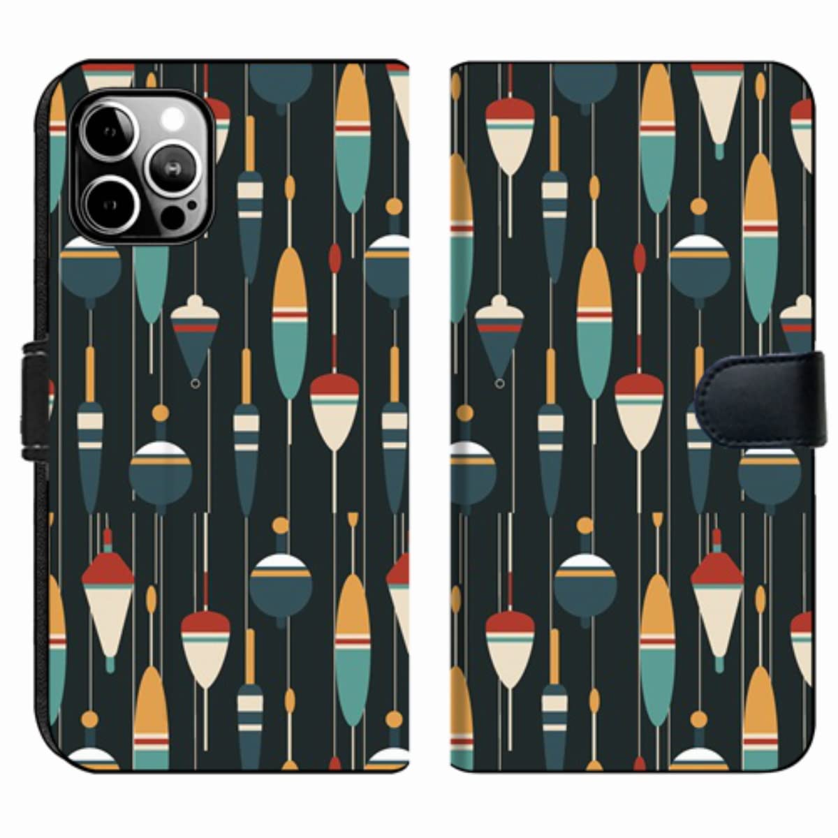 Premium Maizi iPhone 13 Pro Max Wallet Case with Card Holder - Protective Summer Print Vector Hand-Drawn Design, Foldable Slim Cover (Made in USA) - Perfect for Everyday Use, Travel & Secure Card Storage