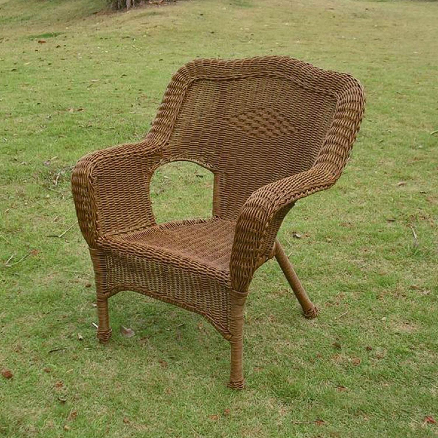 Premium Camelback Resin Wicker Patio Chairs Set of 2 - Weather-Resistant Outdoor Furniture for Garden, Poolside & Backyard Relaxation