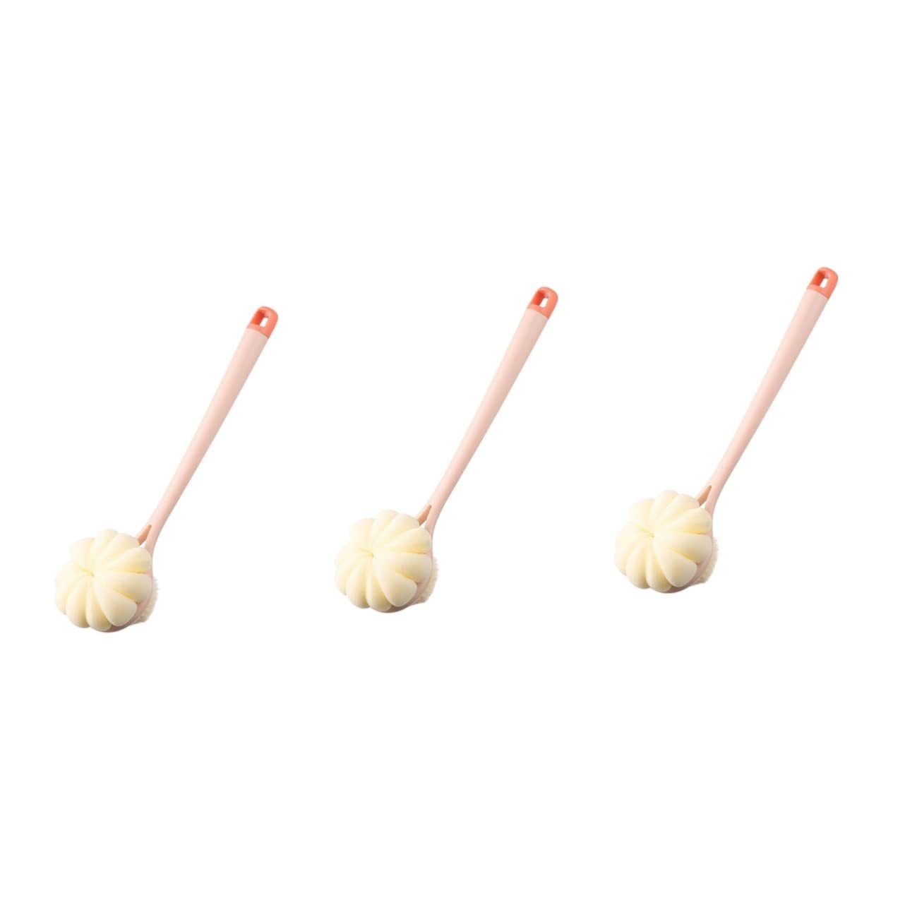 DOITOOL 3-Pack 2-in-1 PP Massage Bath Brush with Handle - Exfoliating & Relaxing Back Scrubber for Shower, Spa, and Home Bathing
