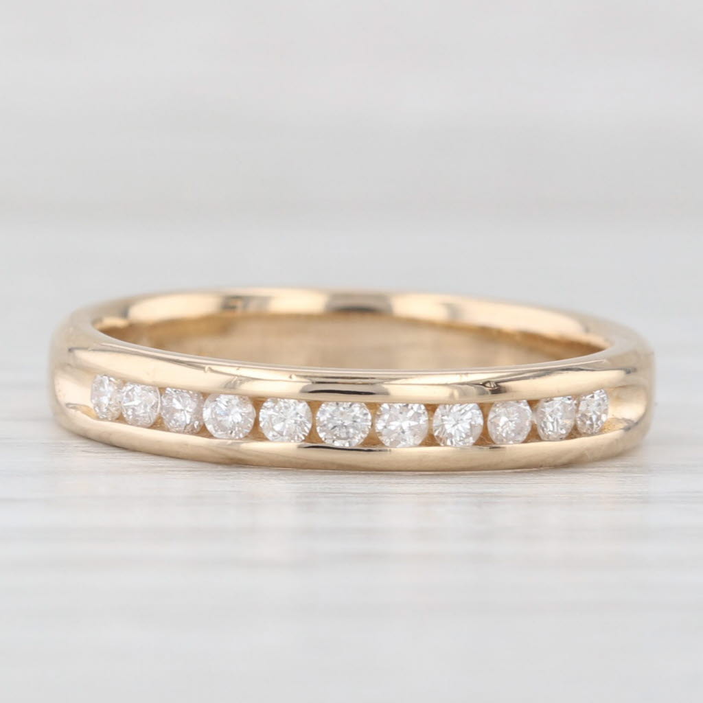 0.25 Carat Diamond Wedding Band Ring - 14K Yellow Gold Size 7 - Stackable Anniversary Ring for Women - Perfect for Bridal Sets, Engagement Stacking & Special Occasion Gifts