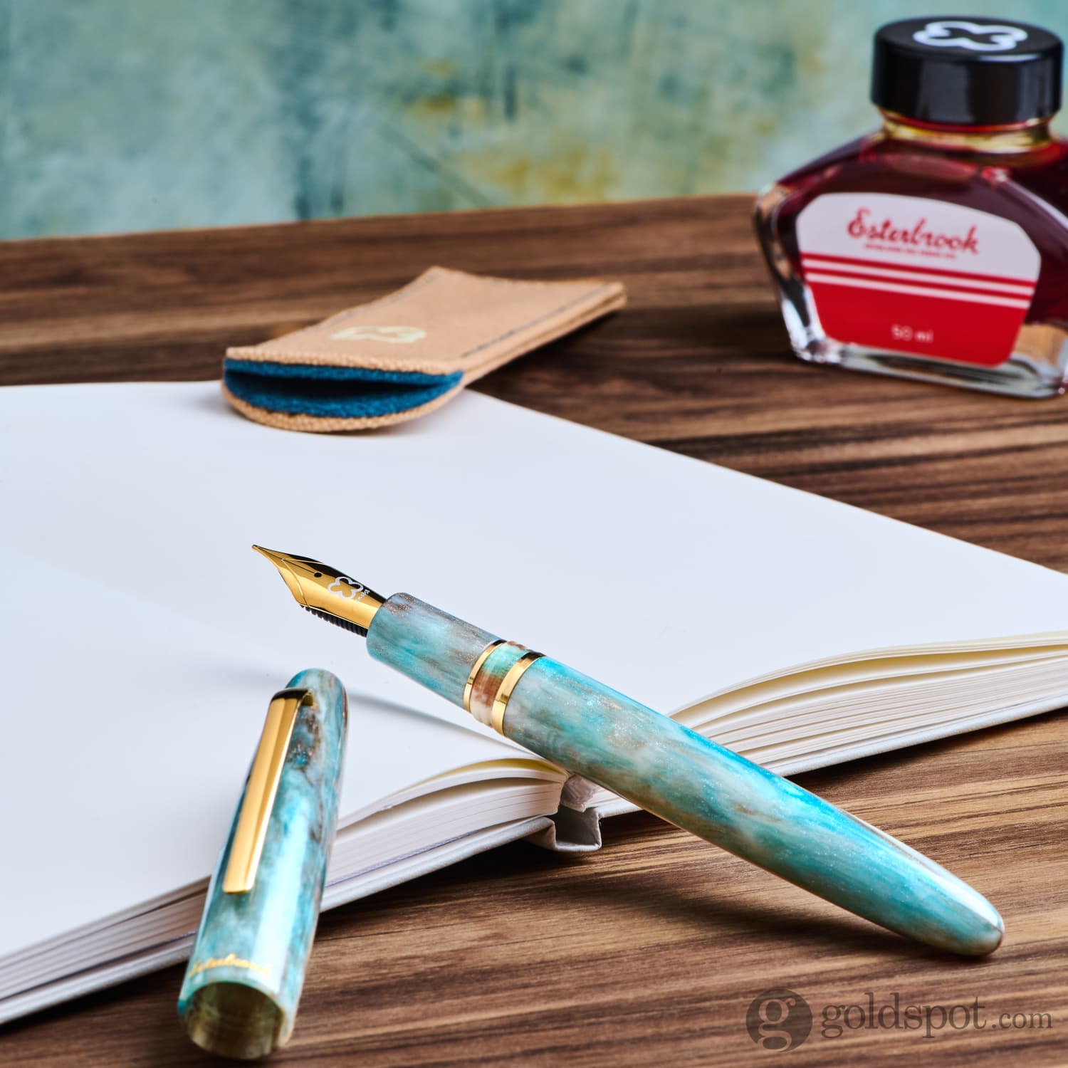 Esterbrook Estie Regular Fountain Pen - Avalanche with Gold Trim | Premium Fountain Pen for Writing, Journaling & Calligraphy | Perfect Gift for Pen Enthusiasts & Professionals