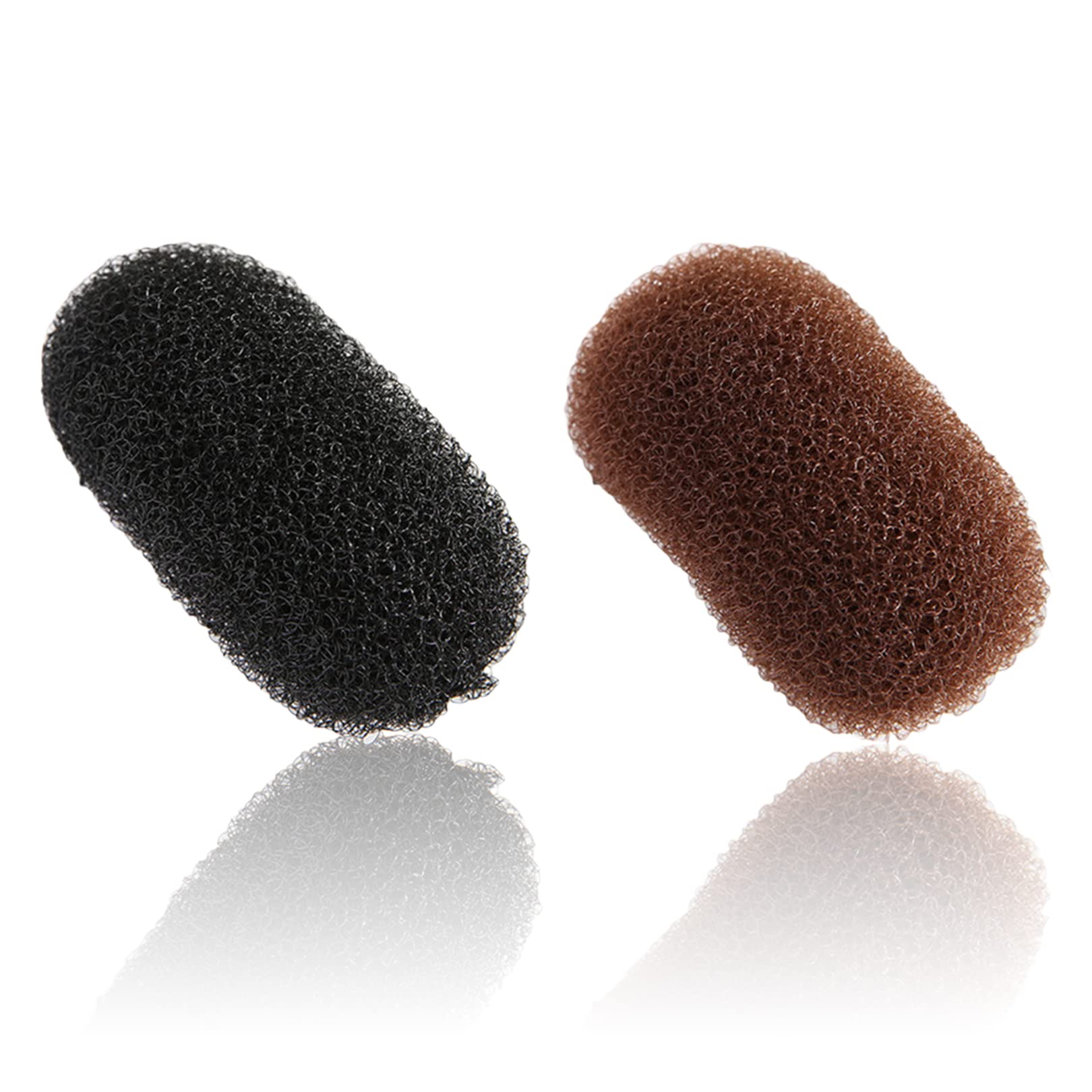2 Pcs Volumizing Hair Inserts Comb & Styling Clip - Beehive Hair Base Boosters for Women & Girls (Black & Brown) | Perfect for Updos, Ponytails & Vintage Hairstyles