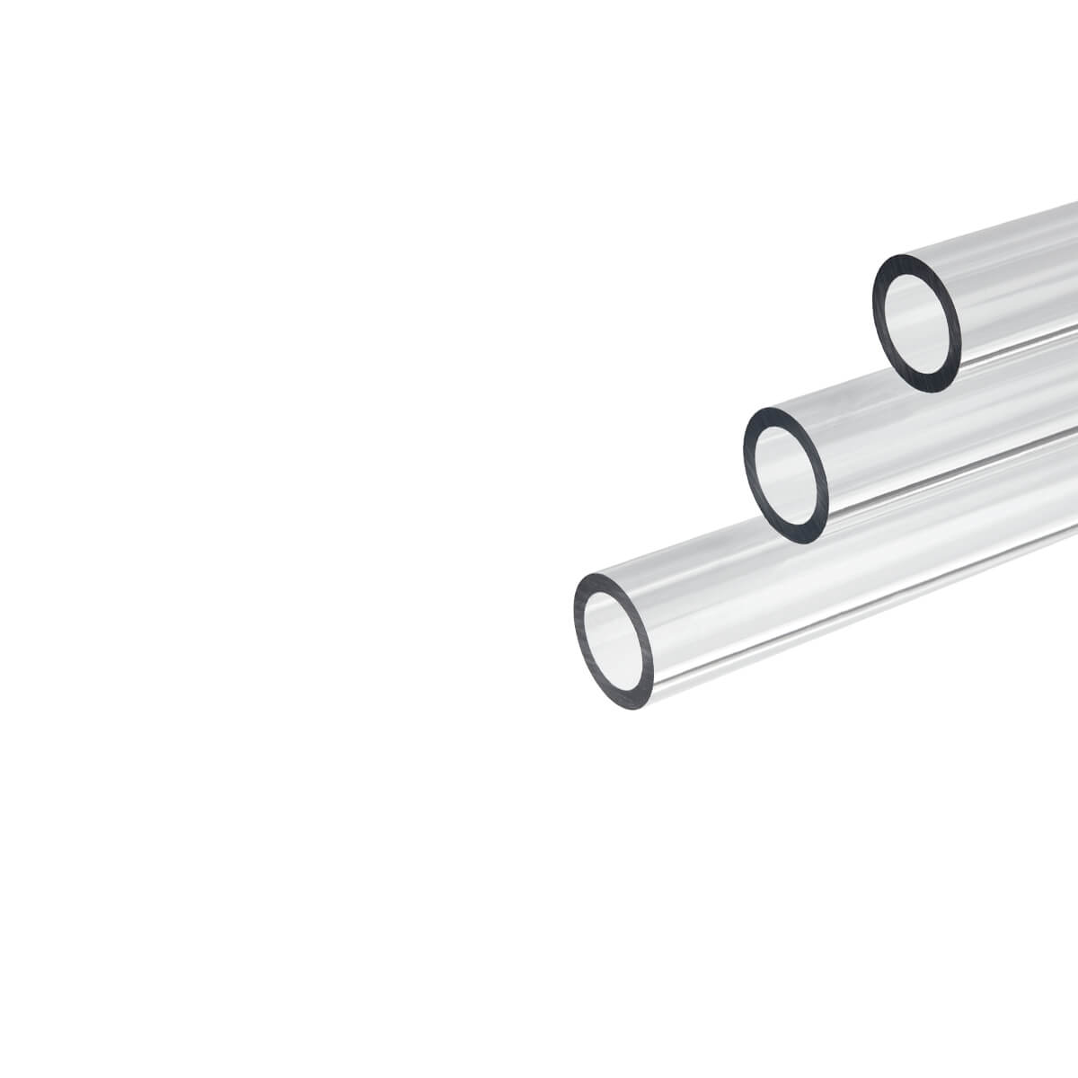 Corsair Hydro X Series XT Hardline 14mm Clear Tubing - 3 Pack (1M Each) | Premium PC Water Cooling Tubing for Custom Liquid Cooling Systems - Ideal for Gaming PCs and Workstation Builds