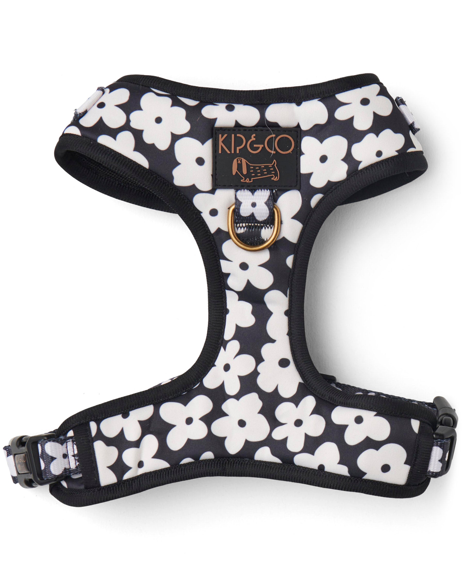 Premium Flower Print Dog Harness - Adjustable & Breathable Pet Vest for Small & Medium Dogs - Perfect for Walks, Hiking & Outdoor Adventures