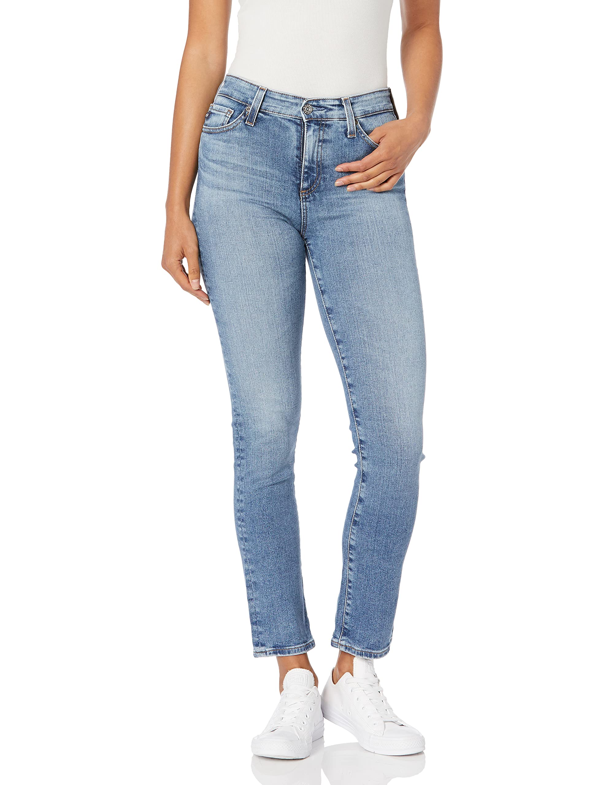 AG Adriano Goldschmied Women's Mari High-Rise Skinny Jeans - Stretch Denim Pants for Casual Wear & Night Out