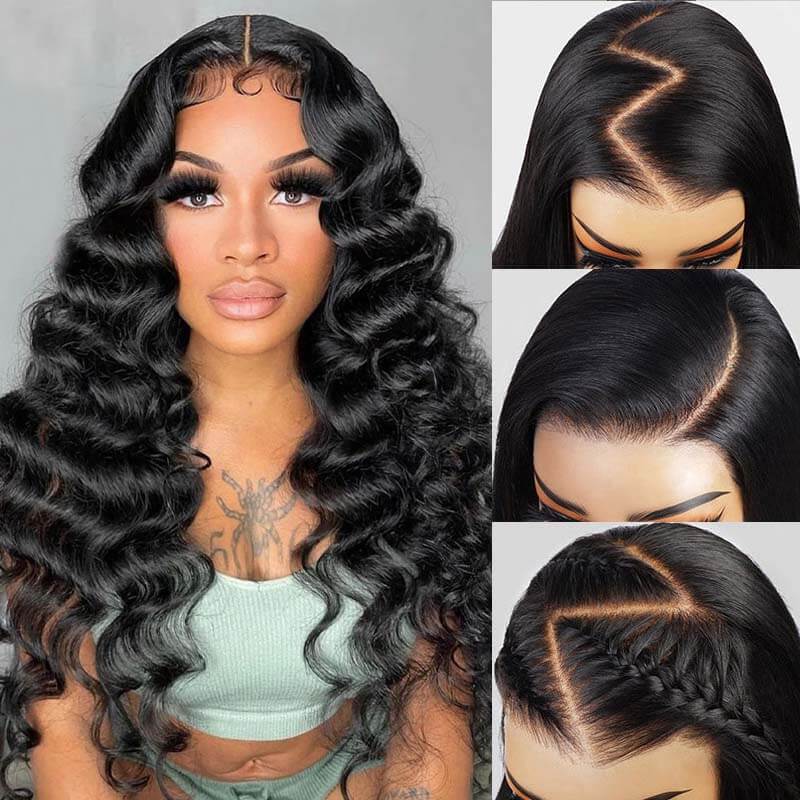 Eullair Wear and Go Glueless Human Hair Wigs - 9x6 Parting Max, Bye Bye Knots Lace Front, Pre-Bleached & Pre-Plucked Loose Deep Wave Wig for Everyday Wear & Special Occasions